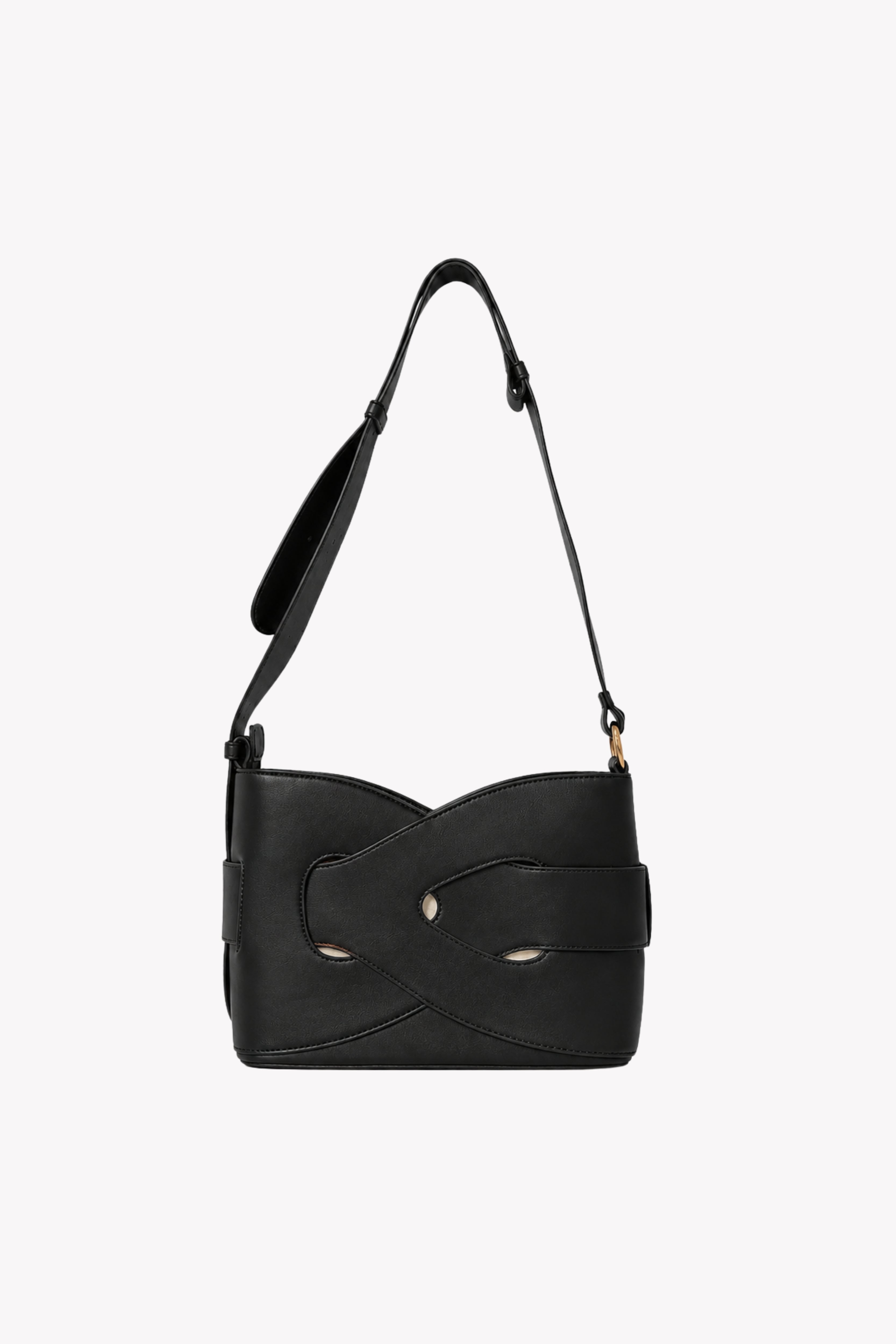 Black Braided Sling Bag
