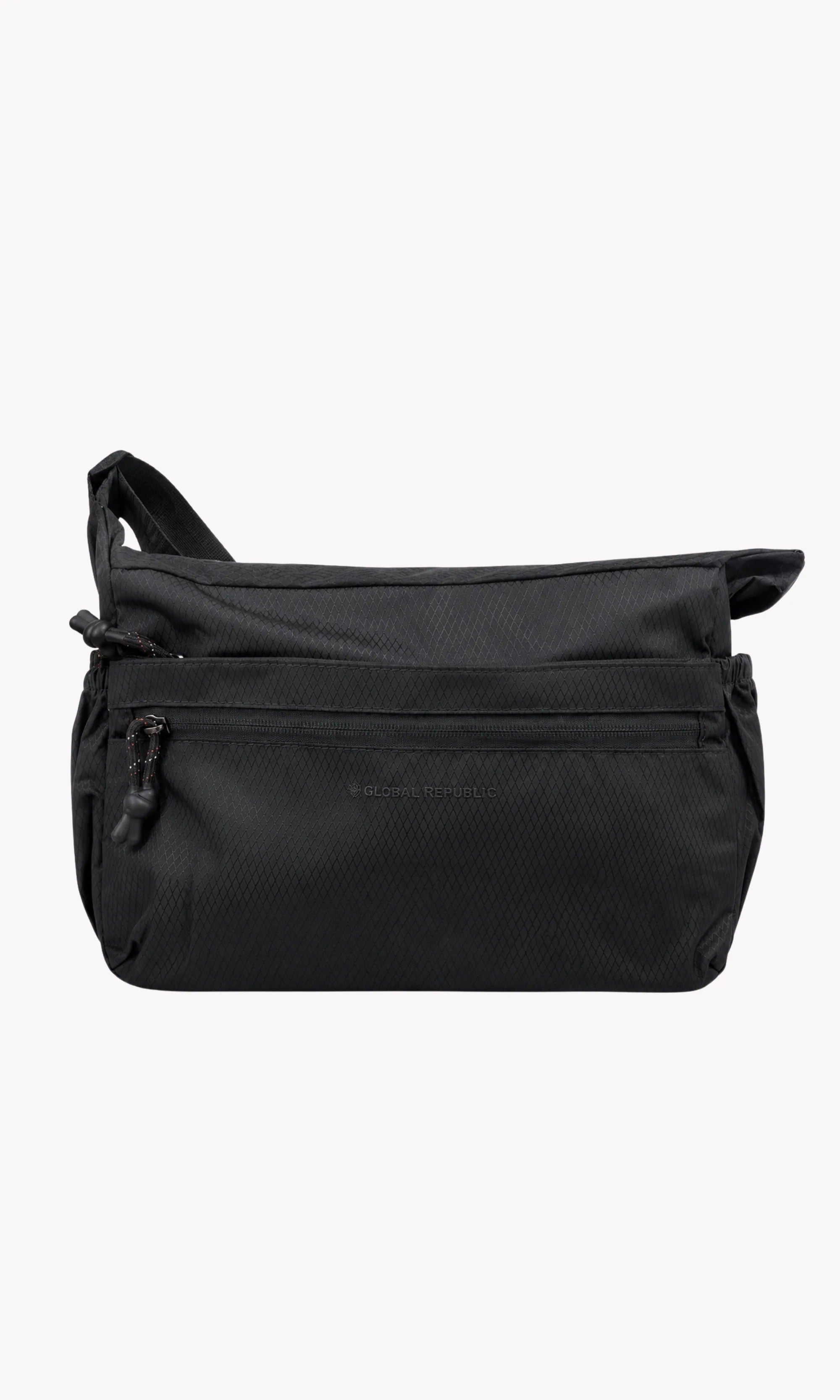 Black Utility Sling Bag-Global Republic