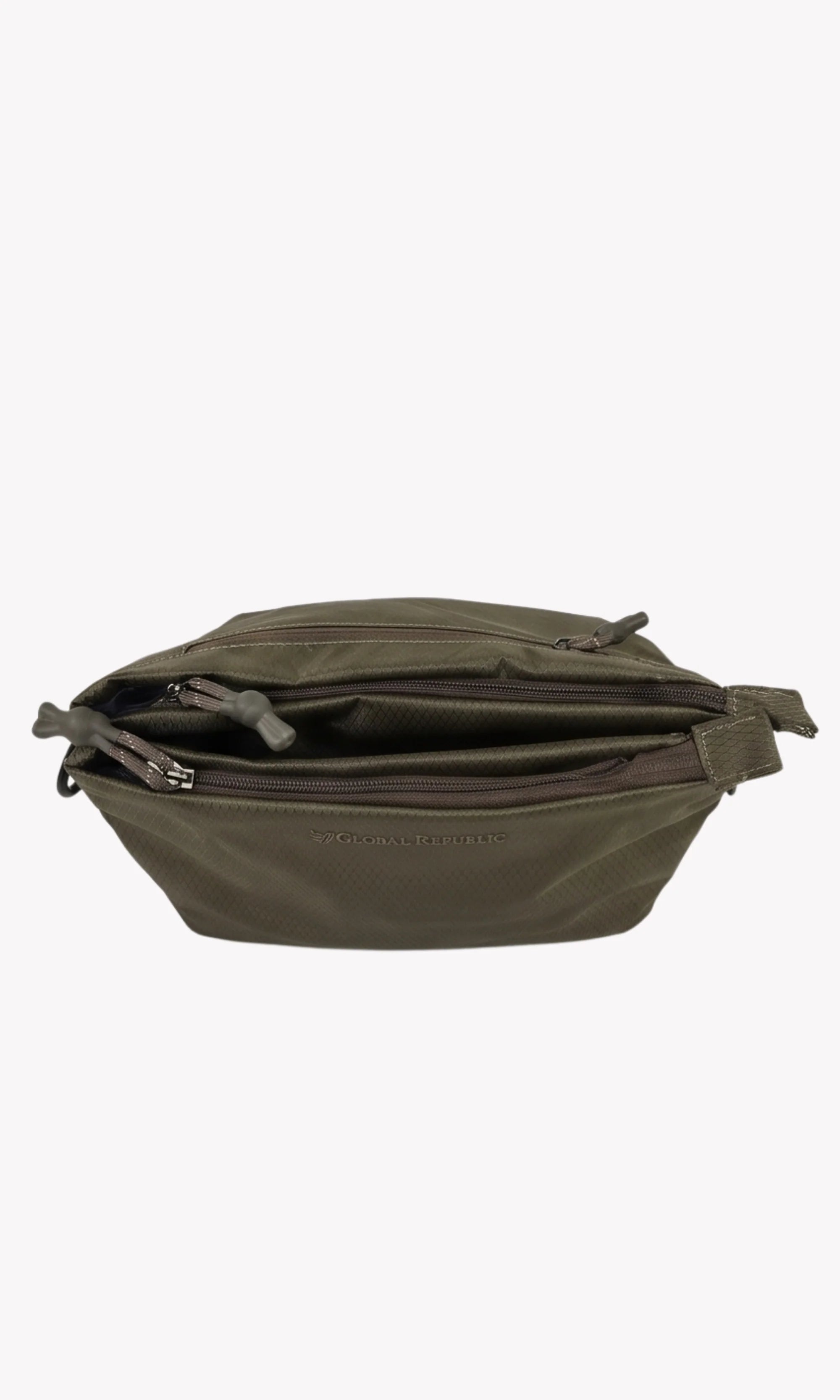 Coffee Brown Utility Kit Pouch Sling Bag-Global Republic