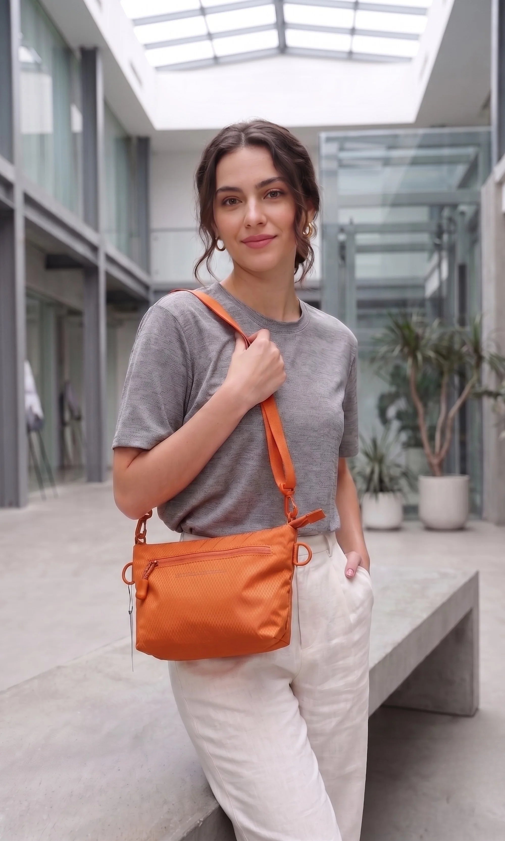Orange Utility Kit Pouch Sling Bag-Global Republic