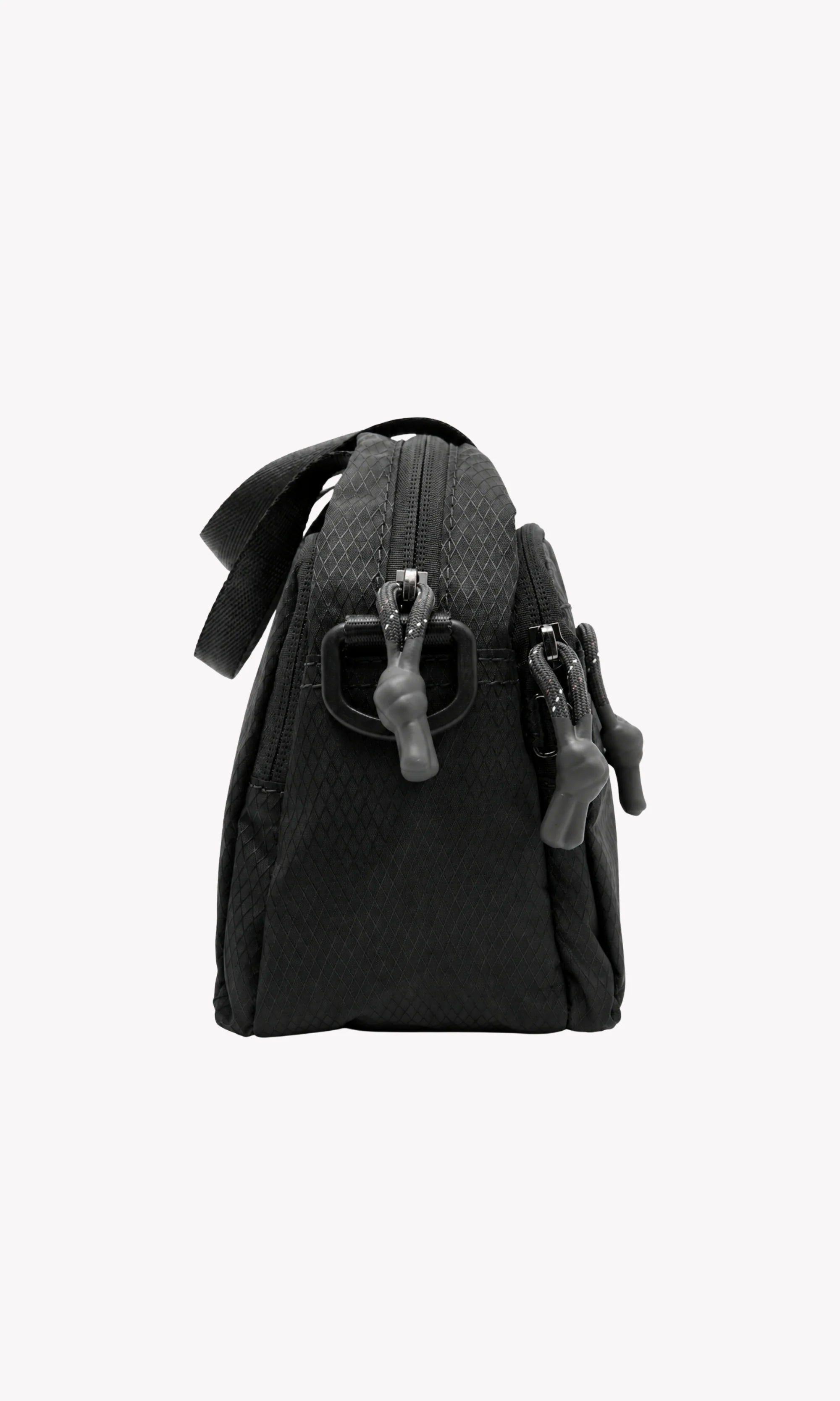 Black Quilted Utility Sling Bag-Global Republic