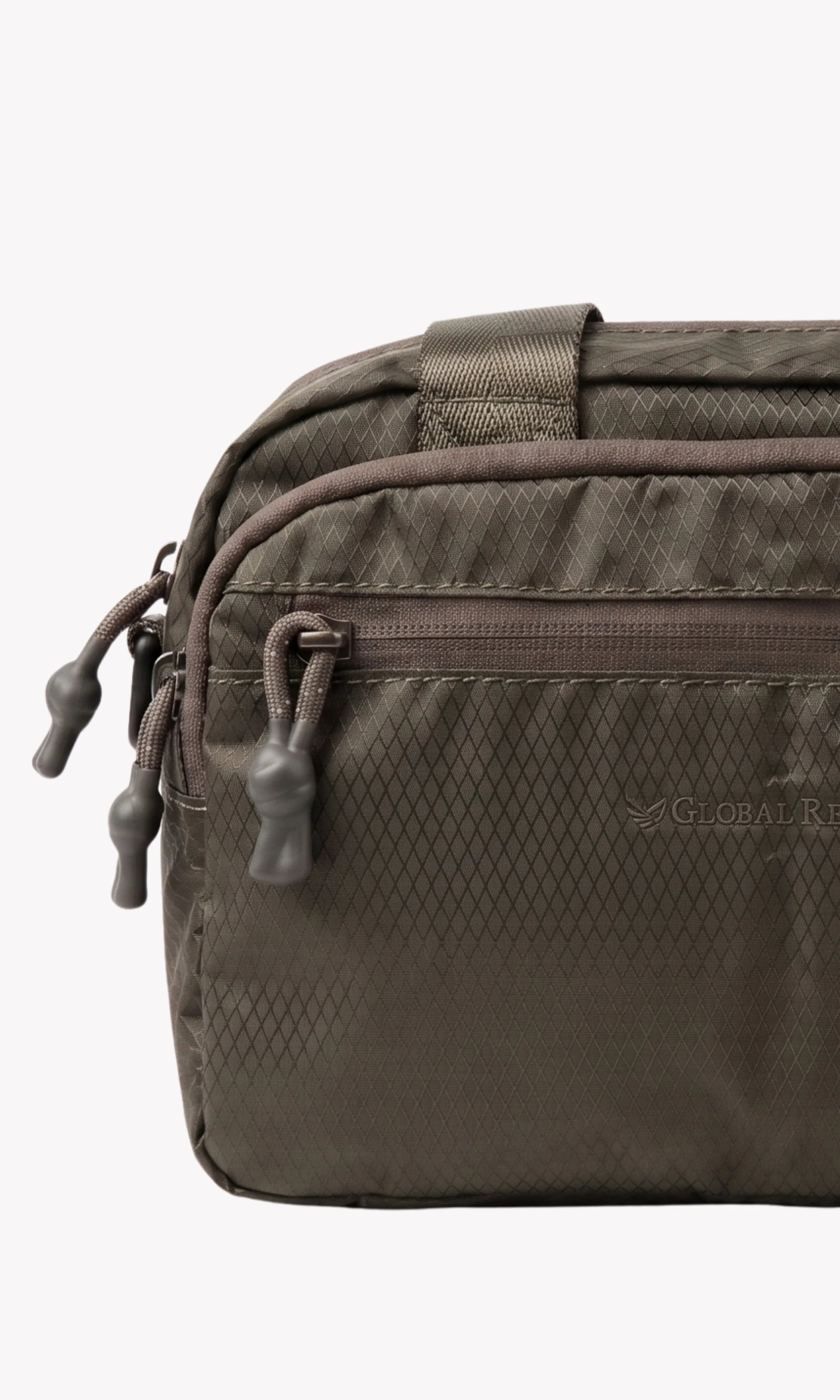 Coffee Brown Quilted Utility Sling Bag-Global Republic