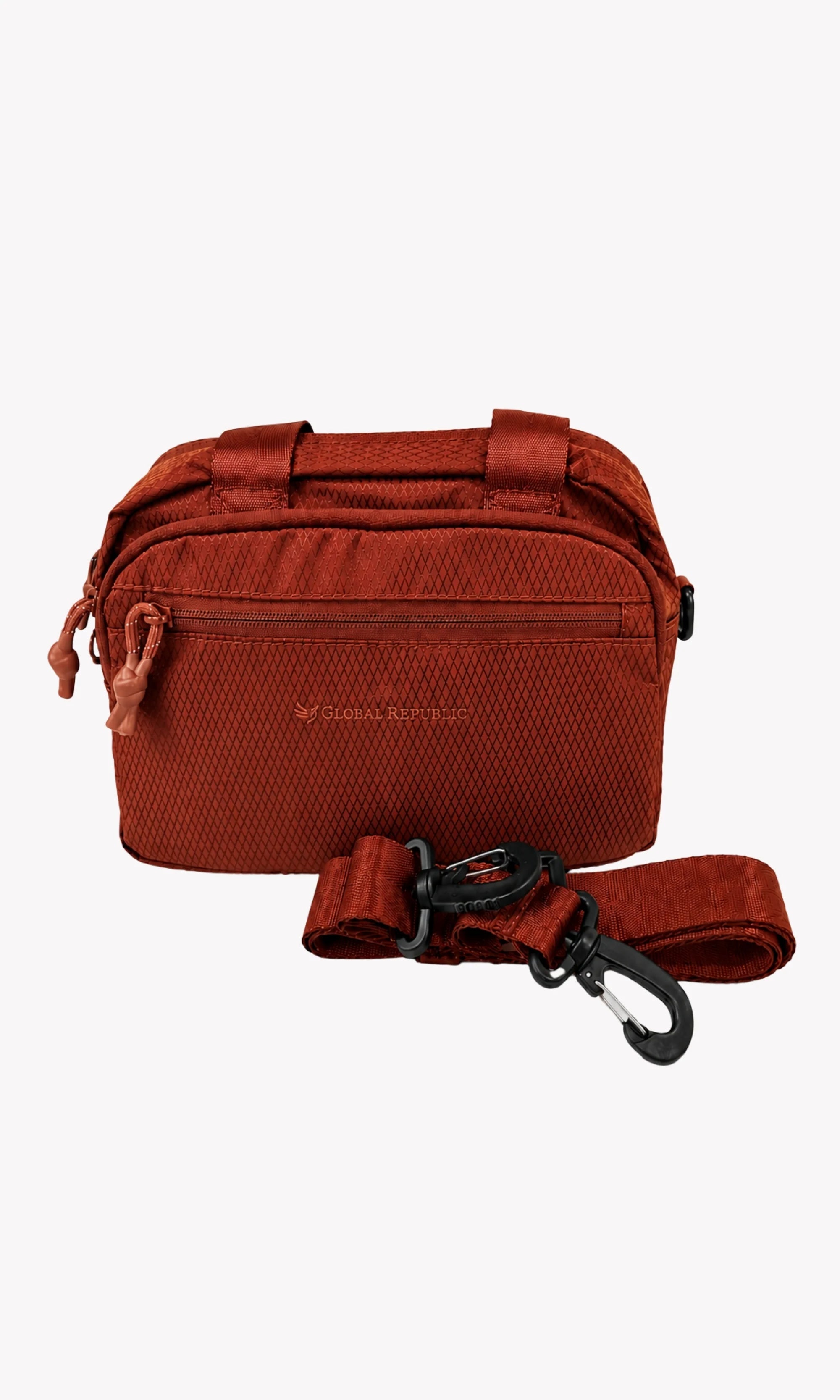 Orange Quilted Utility Sling Bag-Global Republic
