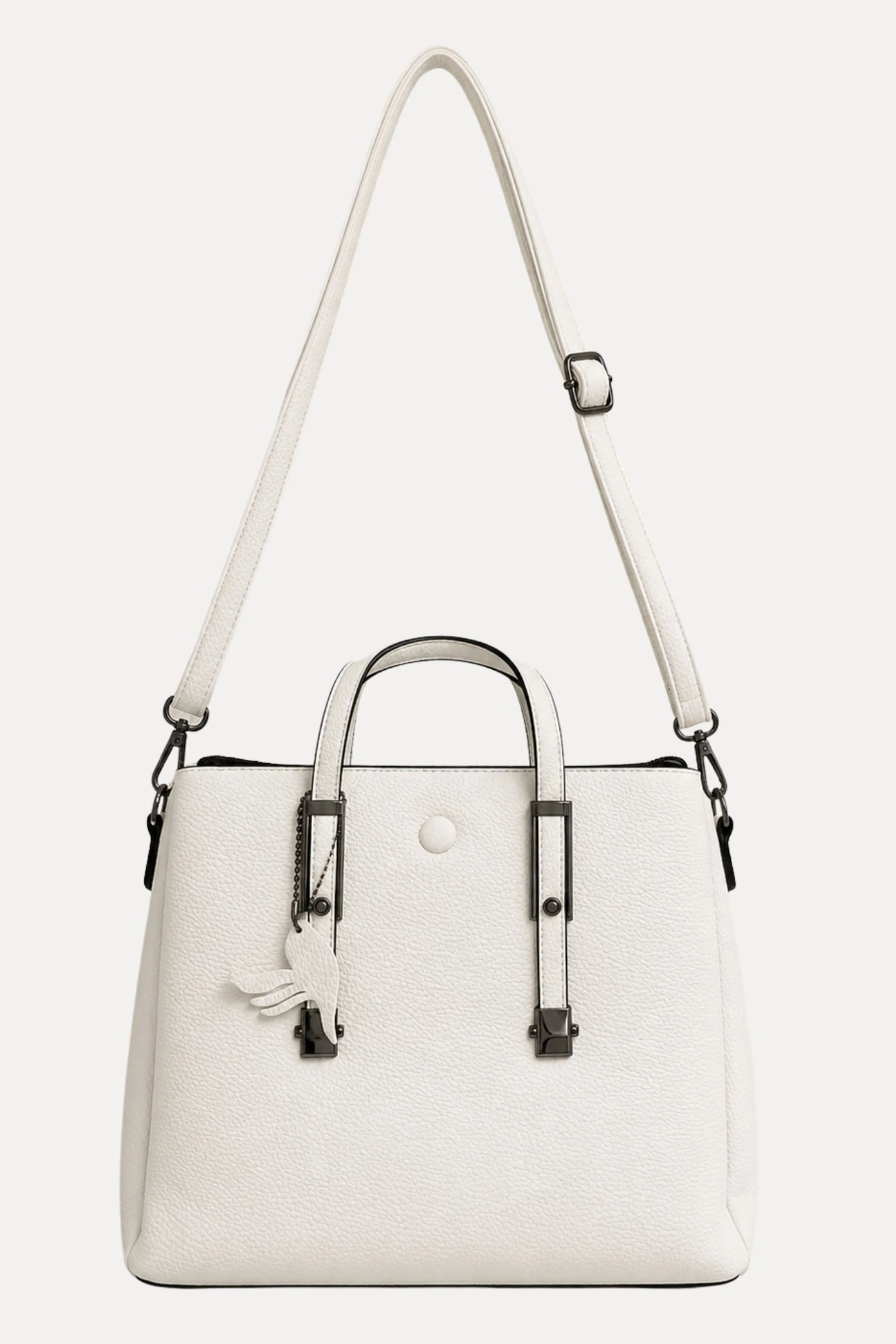 White PU Handbag-Global Republic