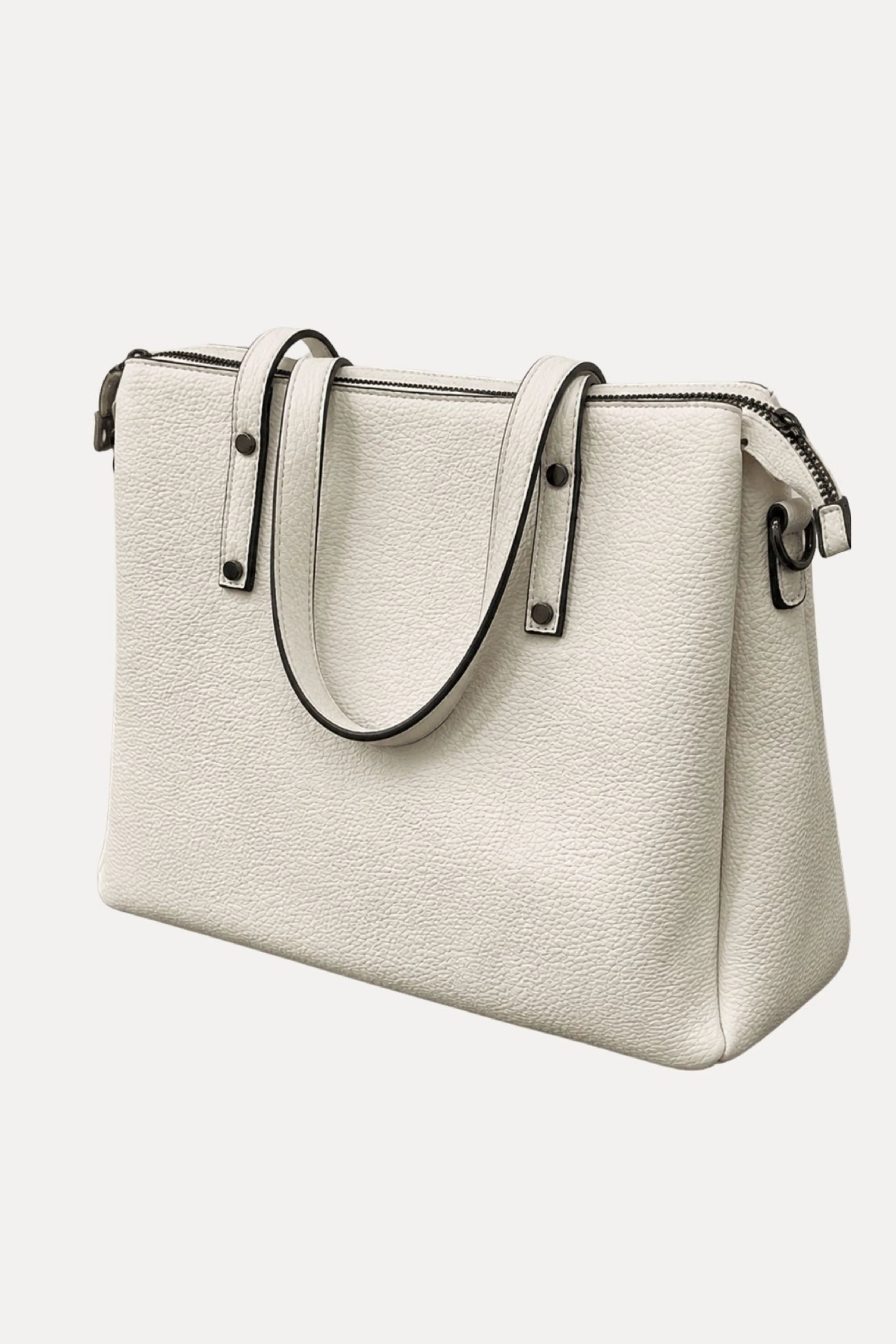 White PU Handbag-Global Republic