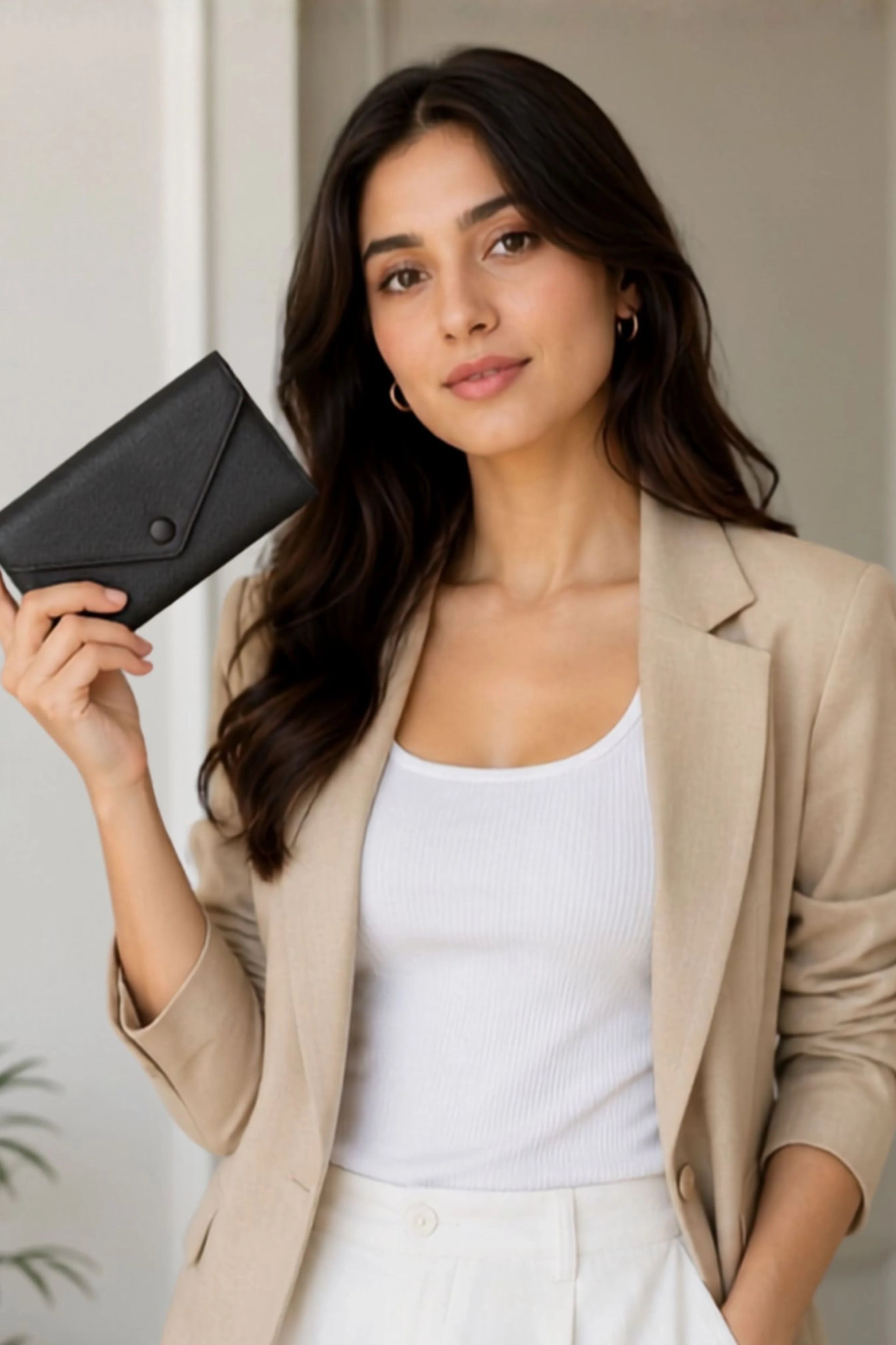 Black Leather Wallet-Global Republic