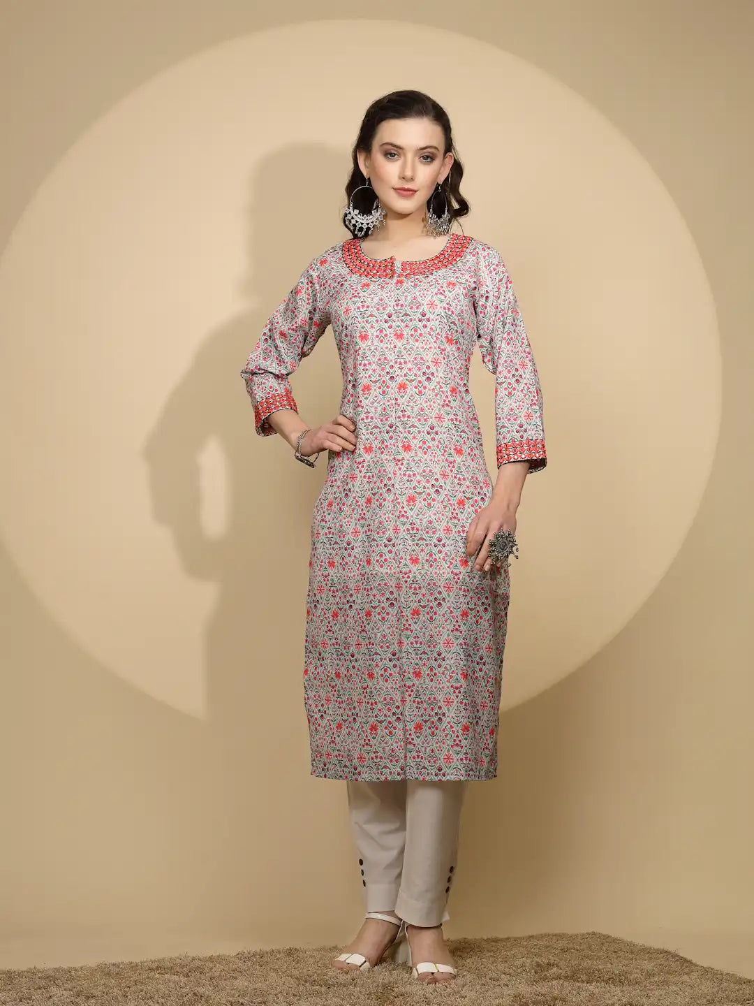 Multicolor Cotton Printed Kurta - Global Republic