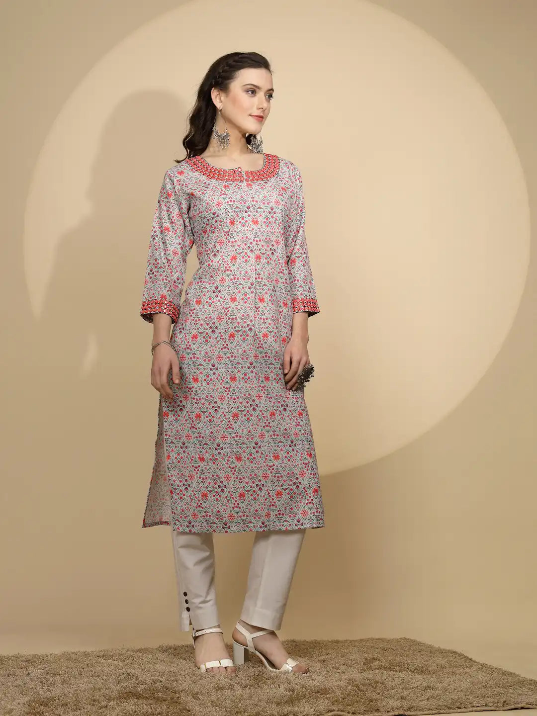 Multicolor Cotton Printed Kurta - Global Republic
