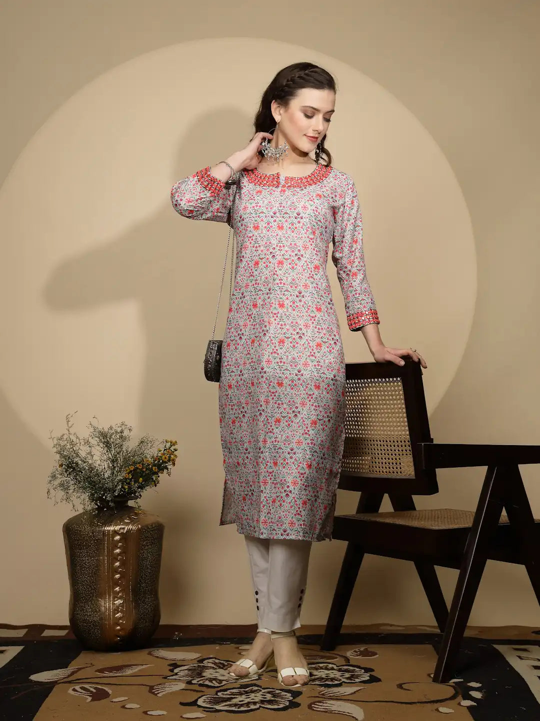 Multicolor Cotton Printed Kurta - Global Republic