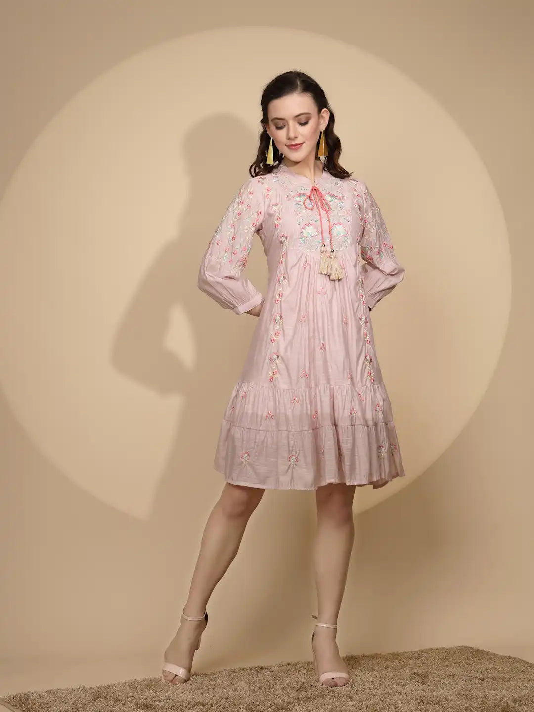 Lilac Cotton Regular Fit Kurta For Women - Global Republic