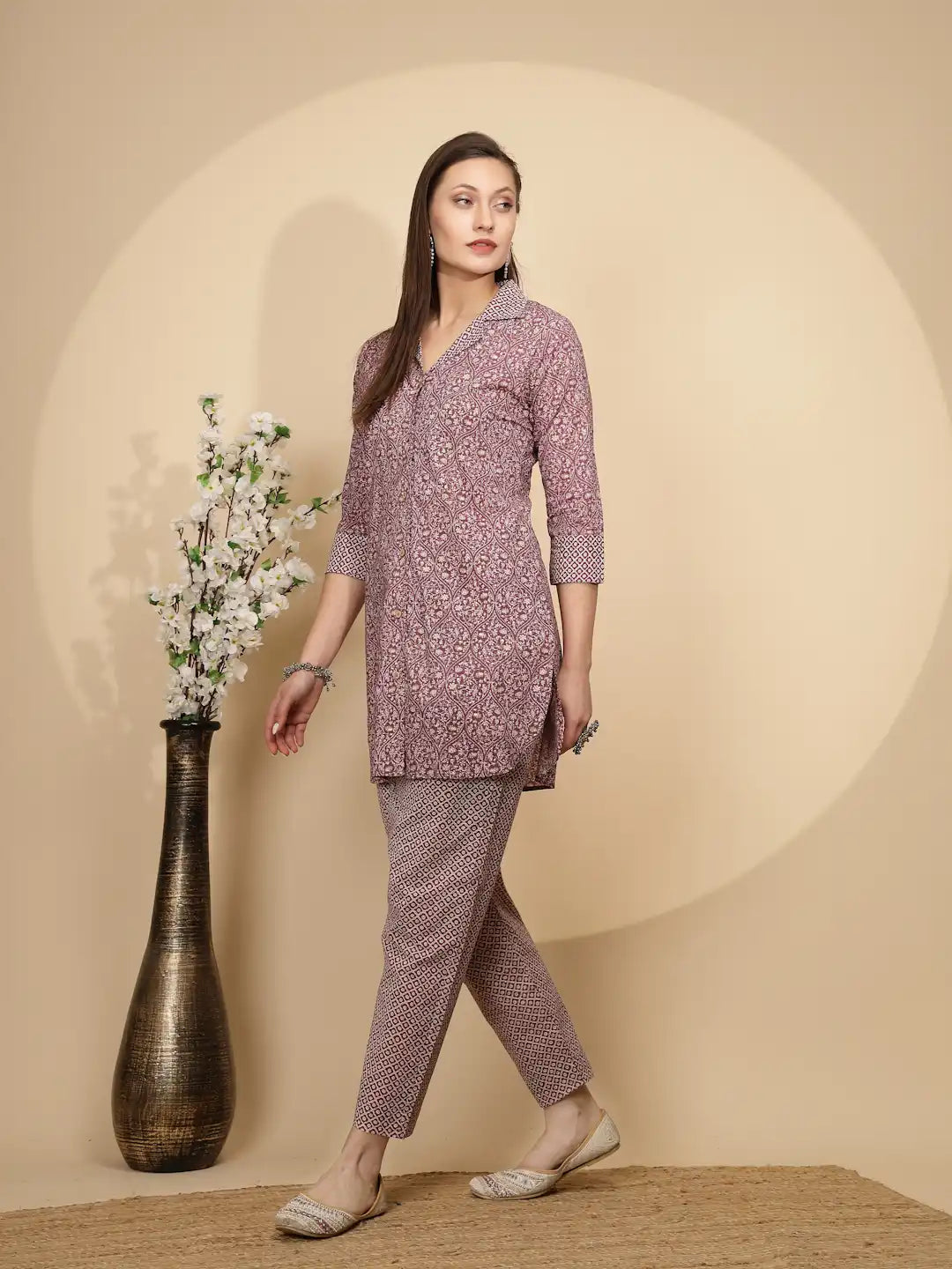 Move Cotton Regular Fit Tunic Set For Women - Global Republic