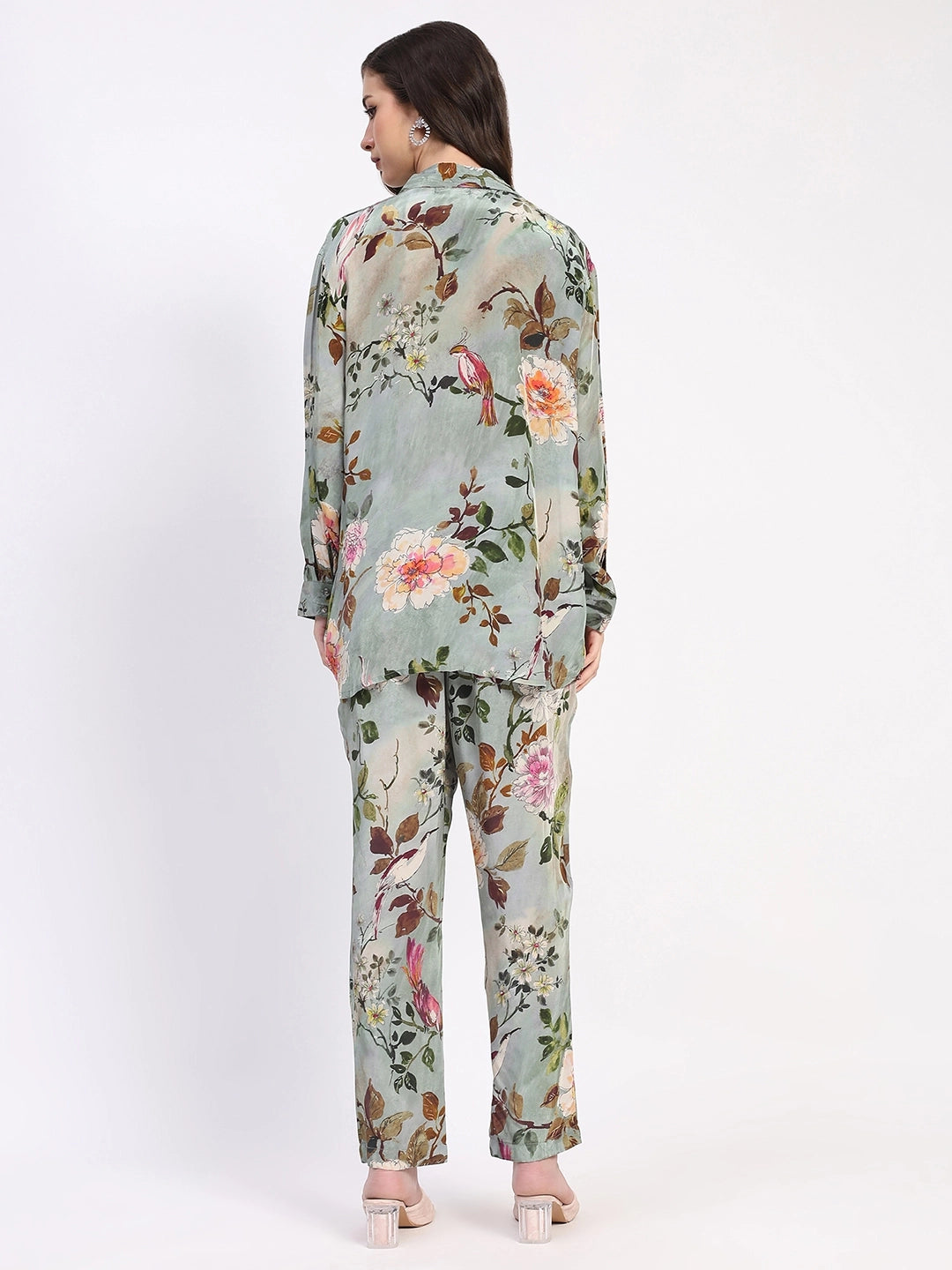 Olive Floral Beaded Collar Ethnic Set - Global Republic