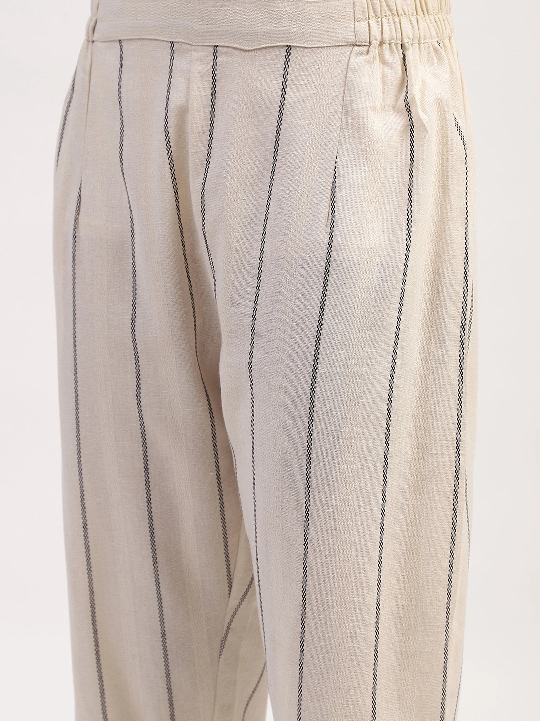 Embroidered Cotton Linen Kurta Set - Global Republic