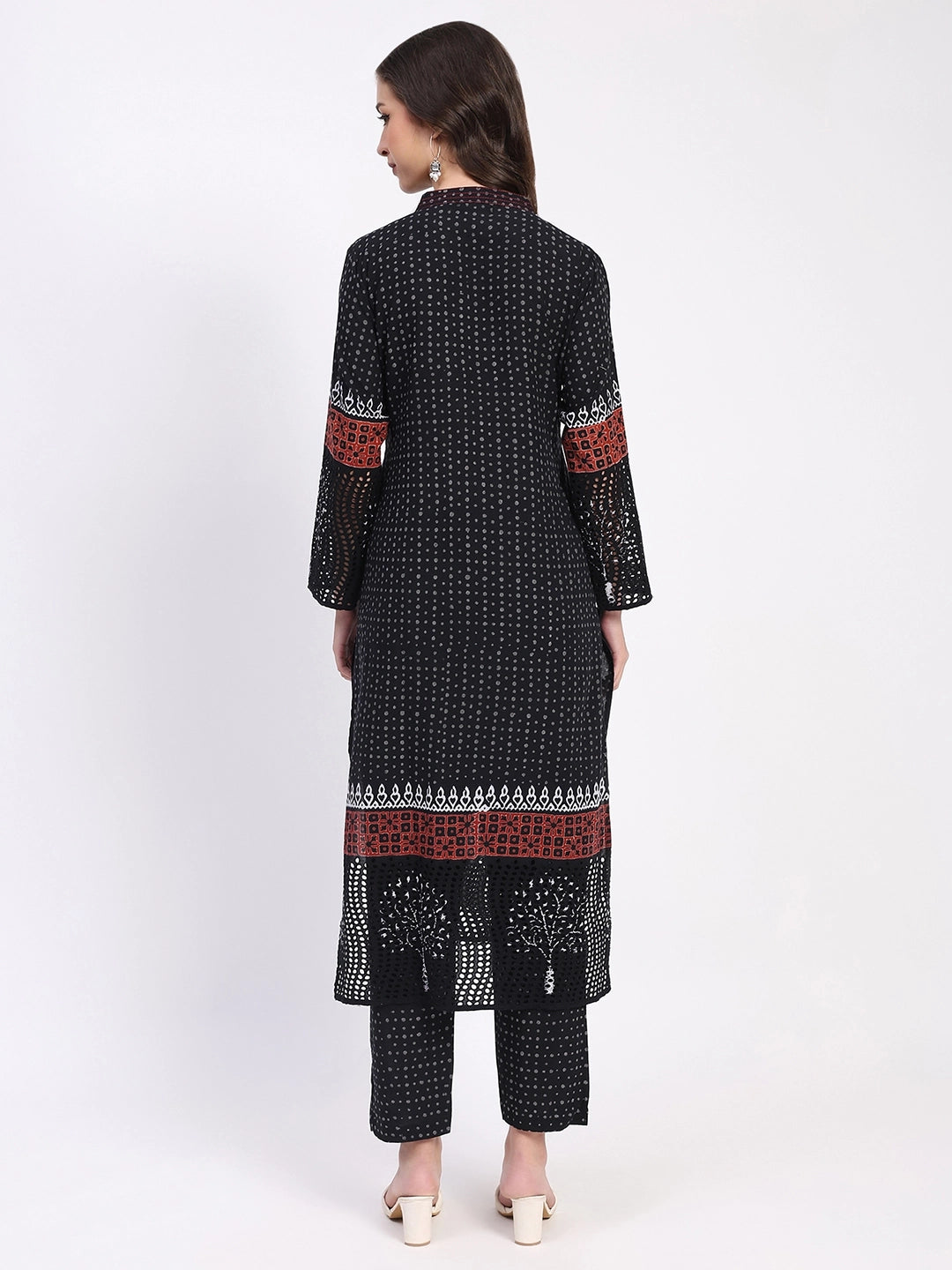 Black Cotton Kurta Set - Global Republic
