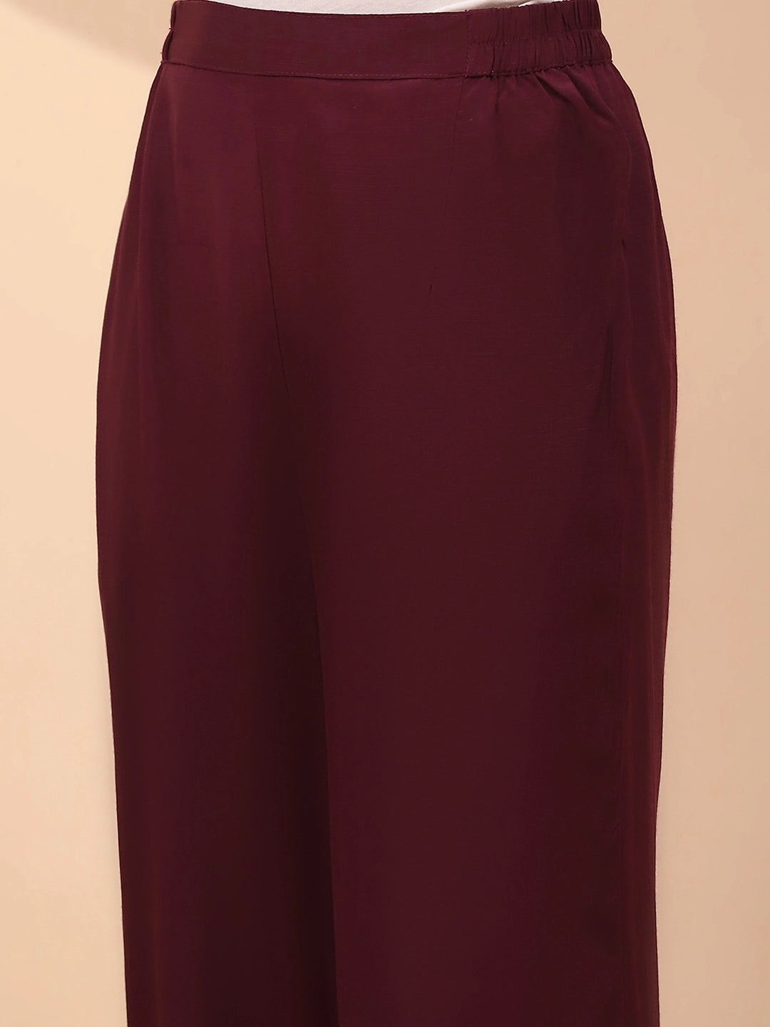Navy Blue Muslin Regular Fit Long Tunic Set For Women - Global Republic