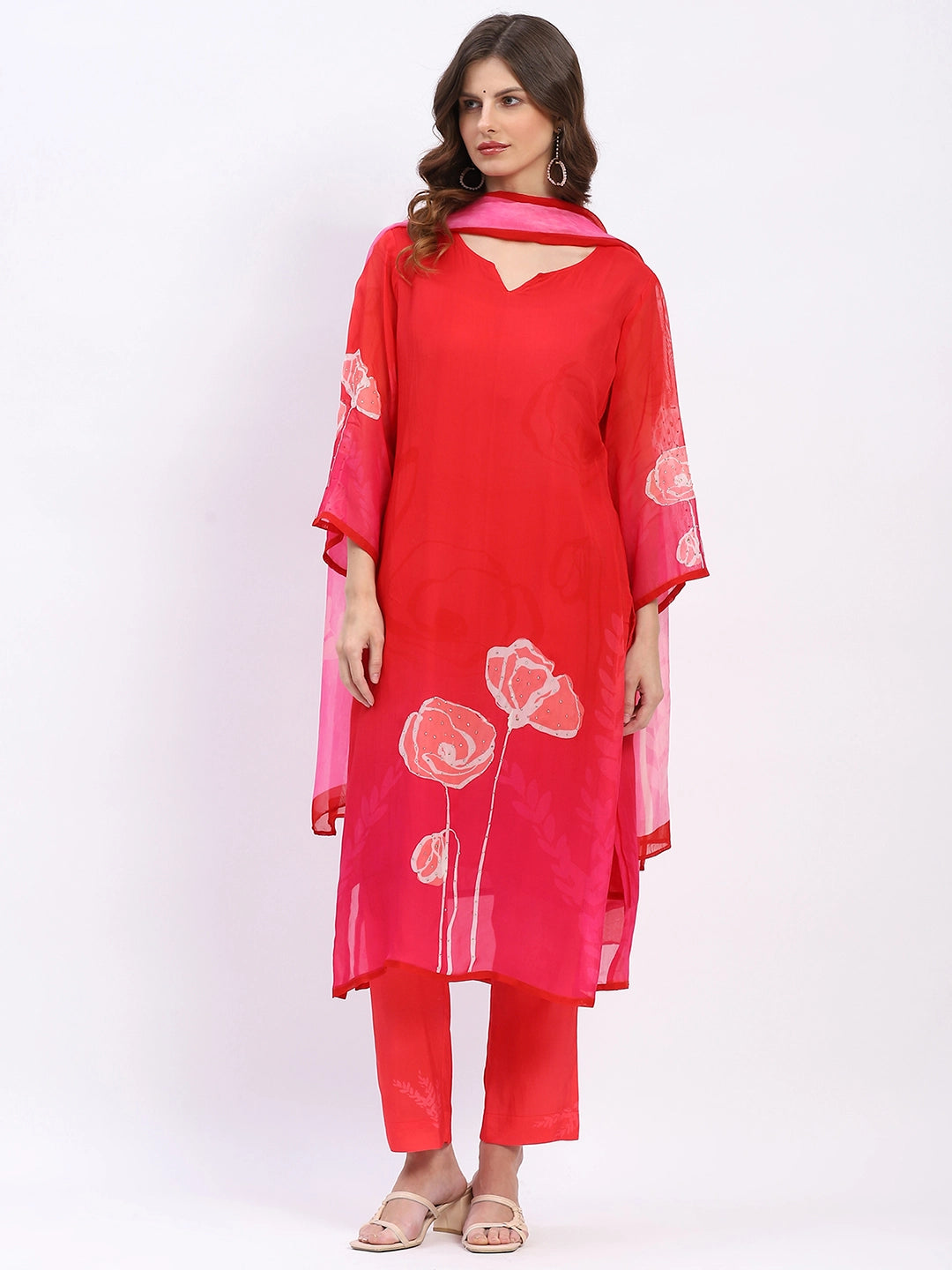 Floral Grace Red Ethnic Set - Global Republic