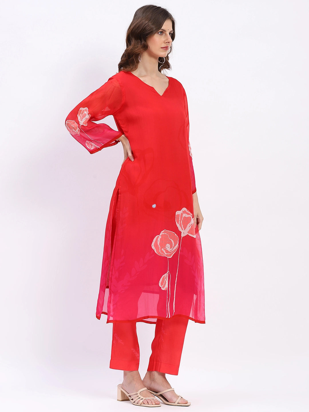 Floral Grace Red Ethnic Set - Global Republic