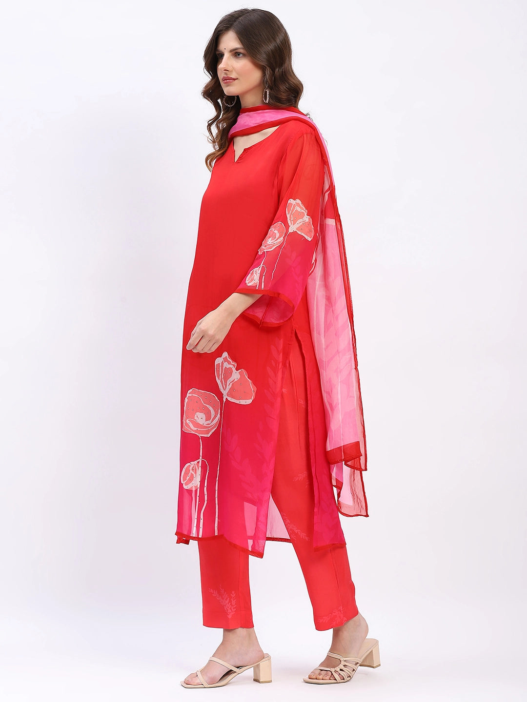 Floral Grace Red Ethnic Set - Global Republic
