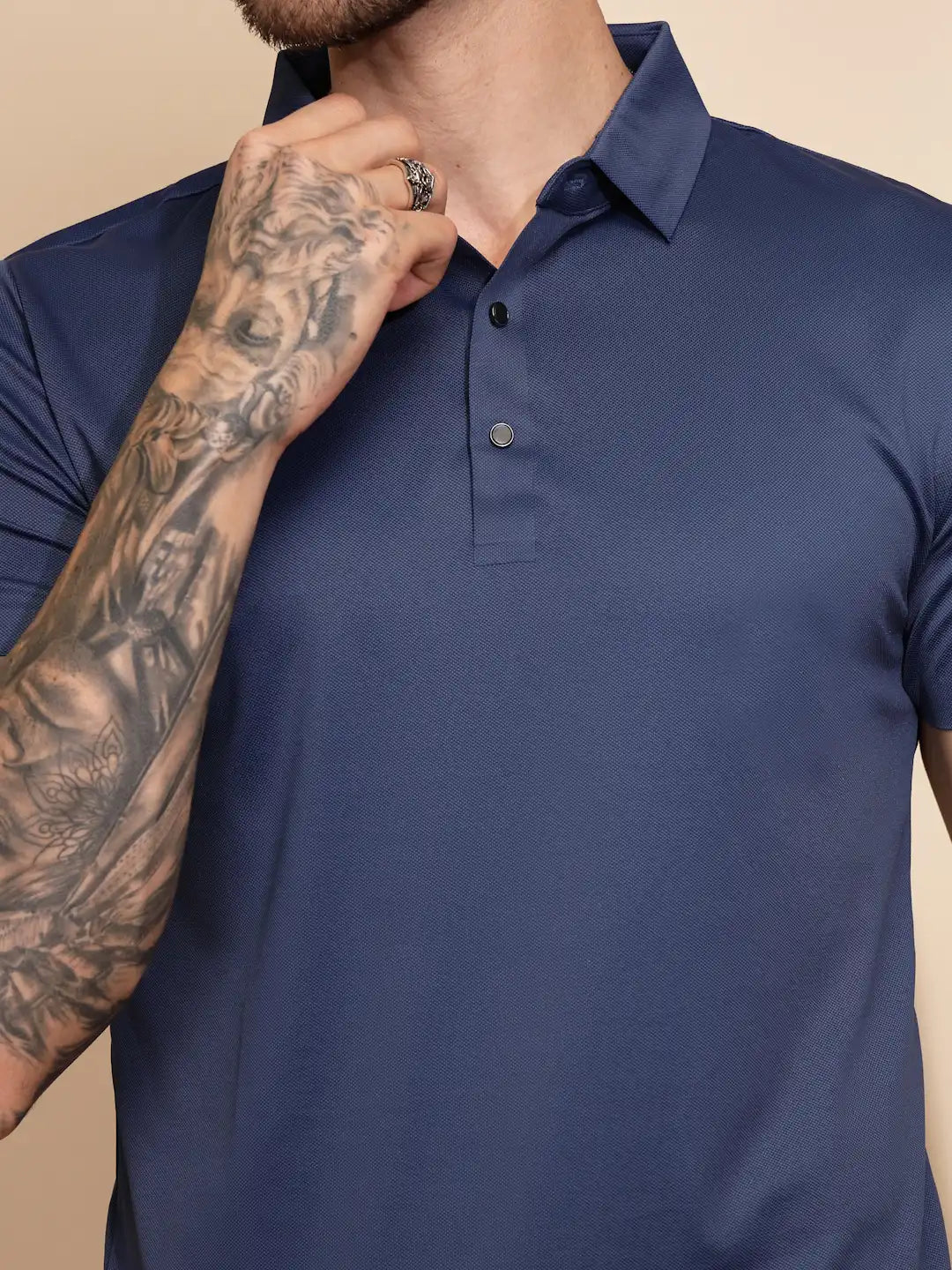 Blue Regular Fit T-Shirt - Global Republic