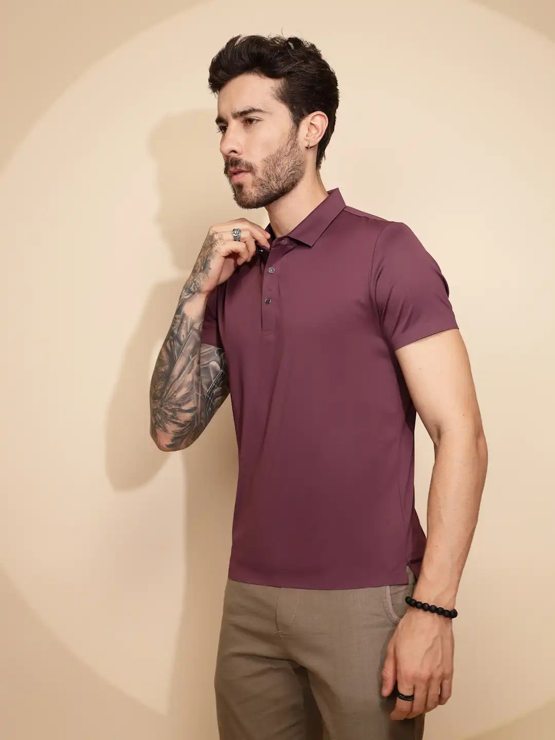 Purple Regular Fit T-Shirt For Men - Global Republic