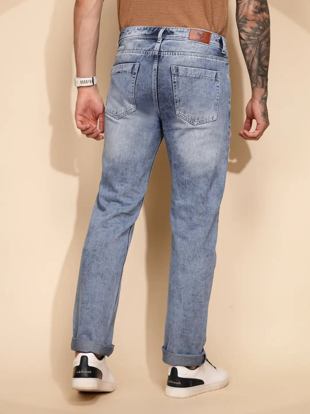 Blue Cotton Blend Jeans - Global Republic