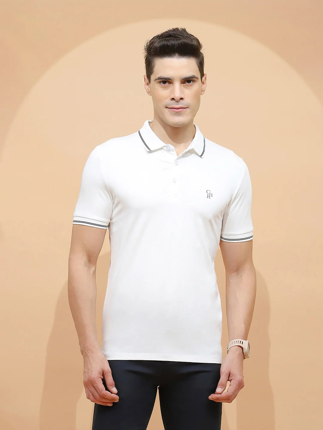 White Viscose Blend T-Shirt - Global Republic