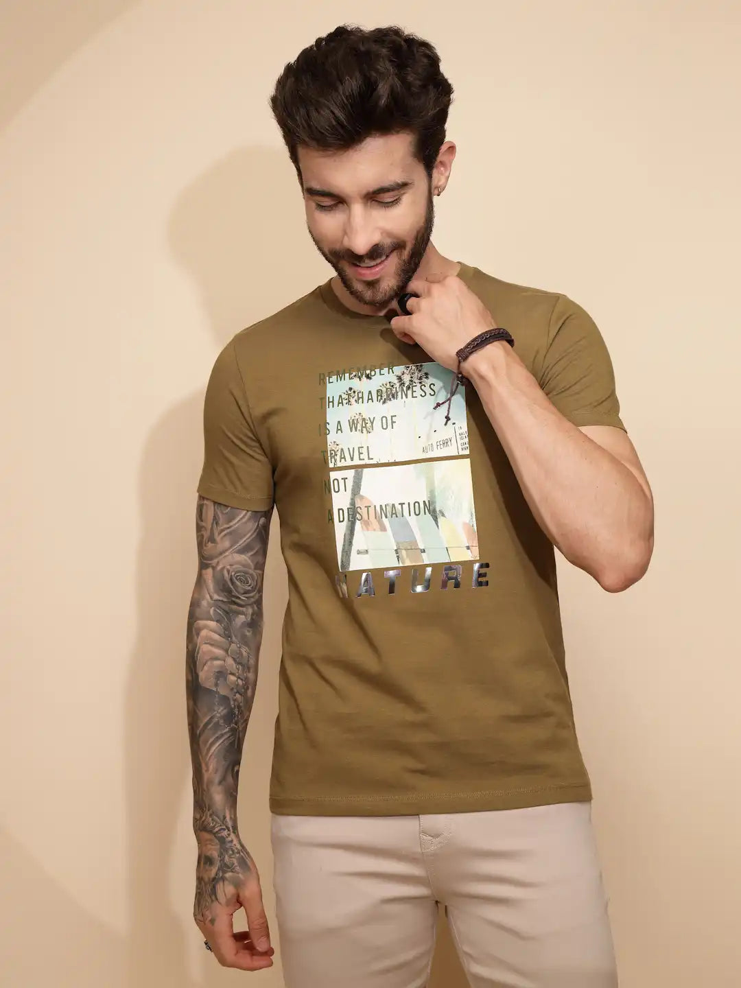 Ochre Nature Cotton T-Shirt - Global Republic
