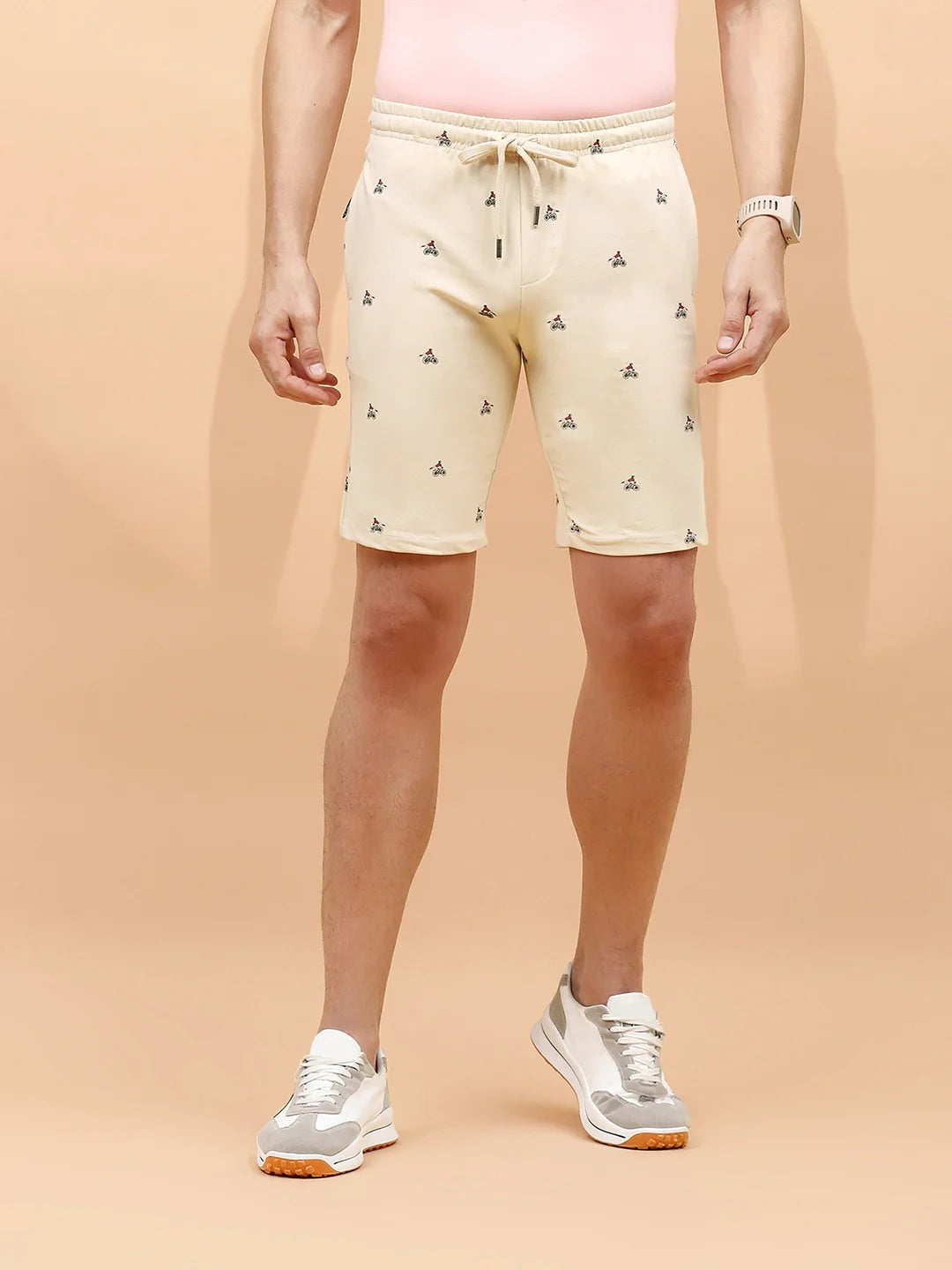 Skin Cotton Regular Fit Shorts For Men - Global Republic