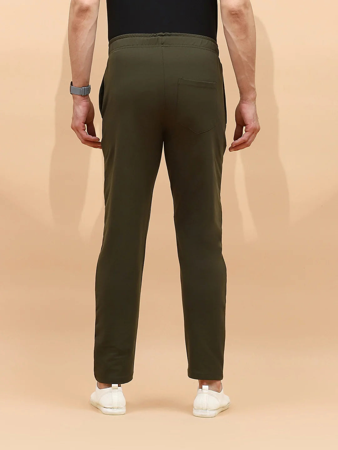 Olive Cotton Regular Fit Lower For Men - Global Republic