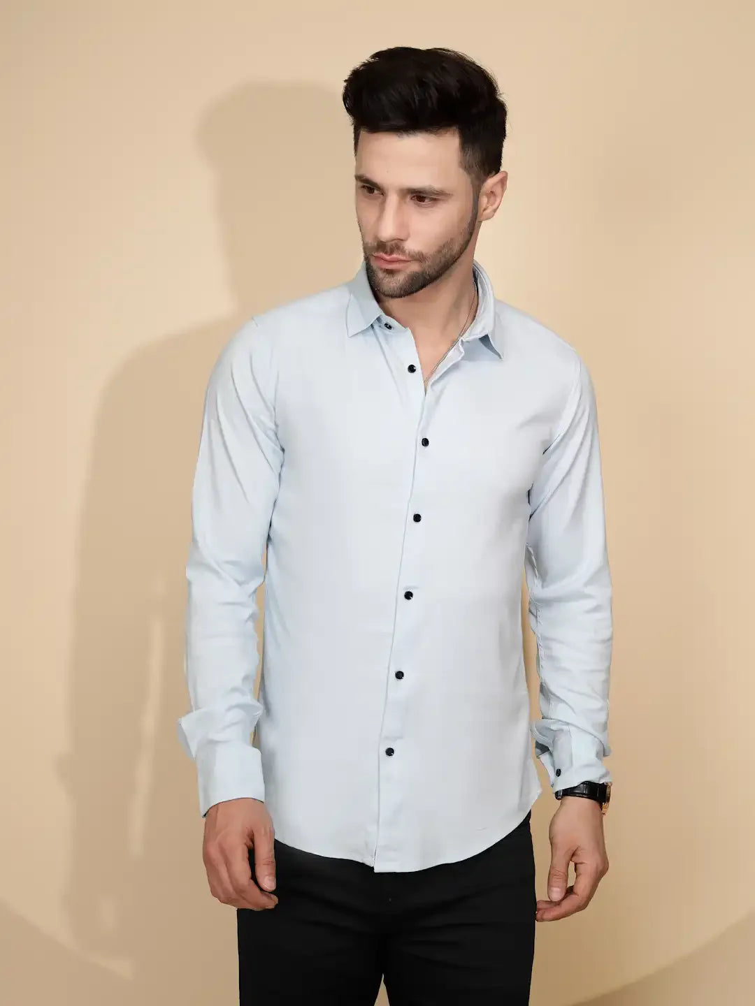 Blue Tailored Fit Shirt - Global Republic