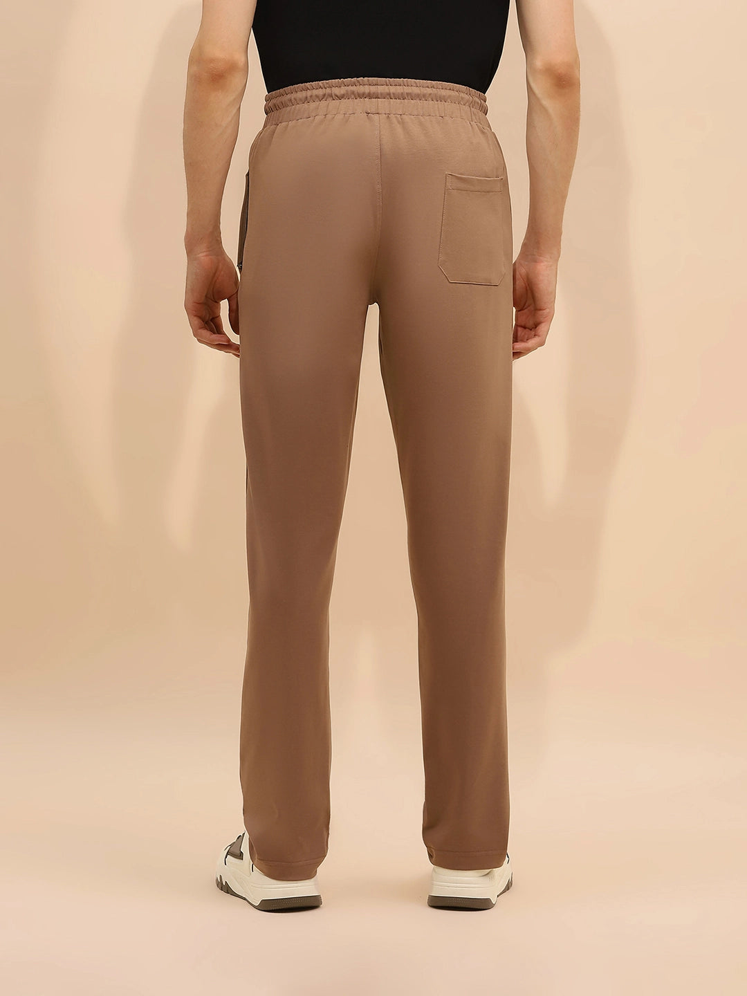 Camel Cotton Blend Regular Fit Lower - Global Republic