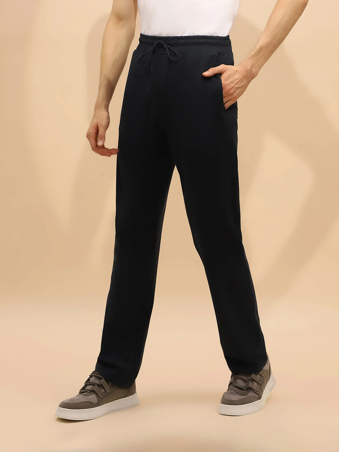 Blue Regular Fit Cotton Blend Lower - Global Republic