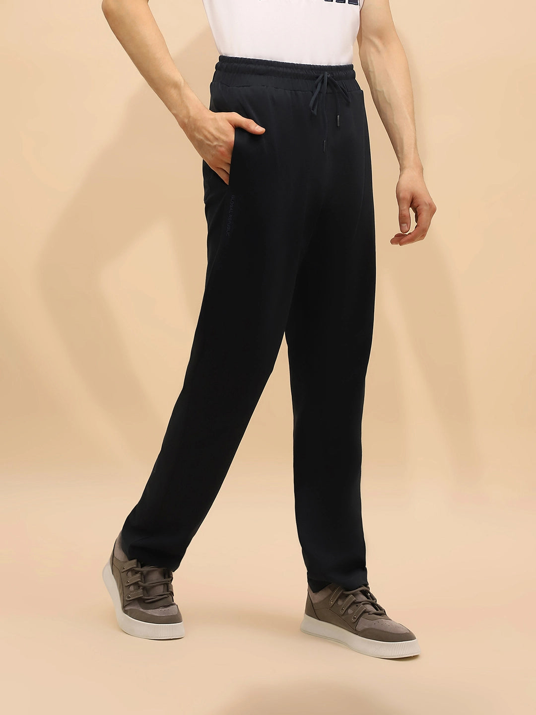 Blue Regular Fit Cotton Blend Lower - Global Republic