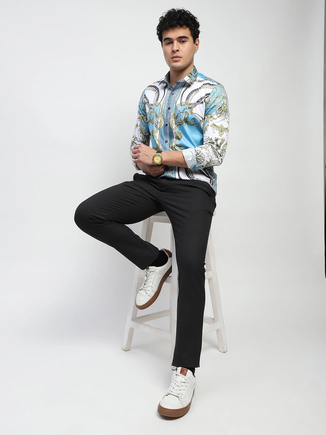 Abstract Print Cotton Regular Fit Shirt - Global Republic