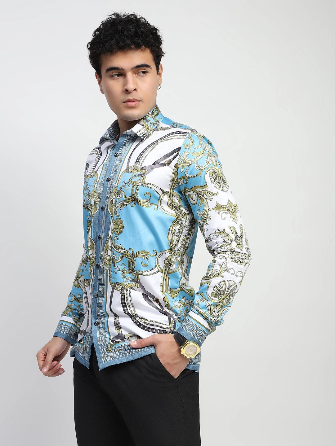 Abstract Print Cotton Regular Fit Shirt - Global Republic