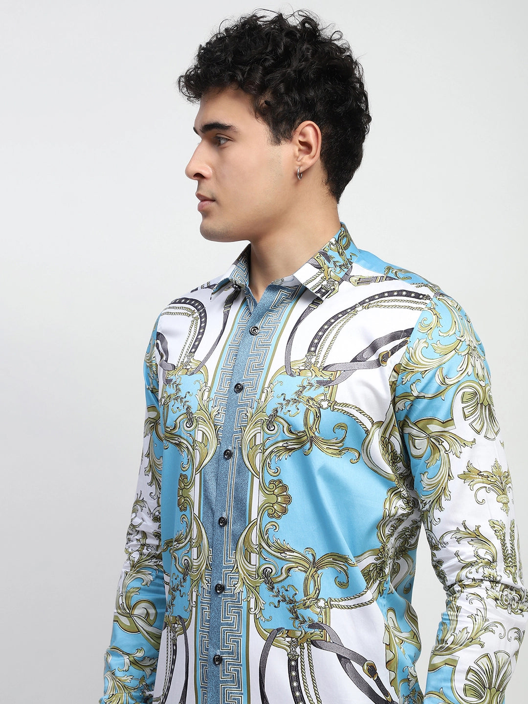Abstract Print Cotton Regular Fit Shirt - Global Republic
