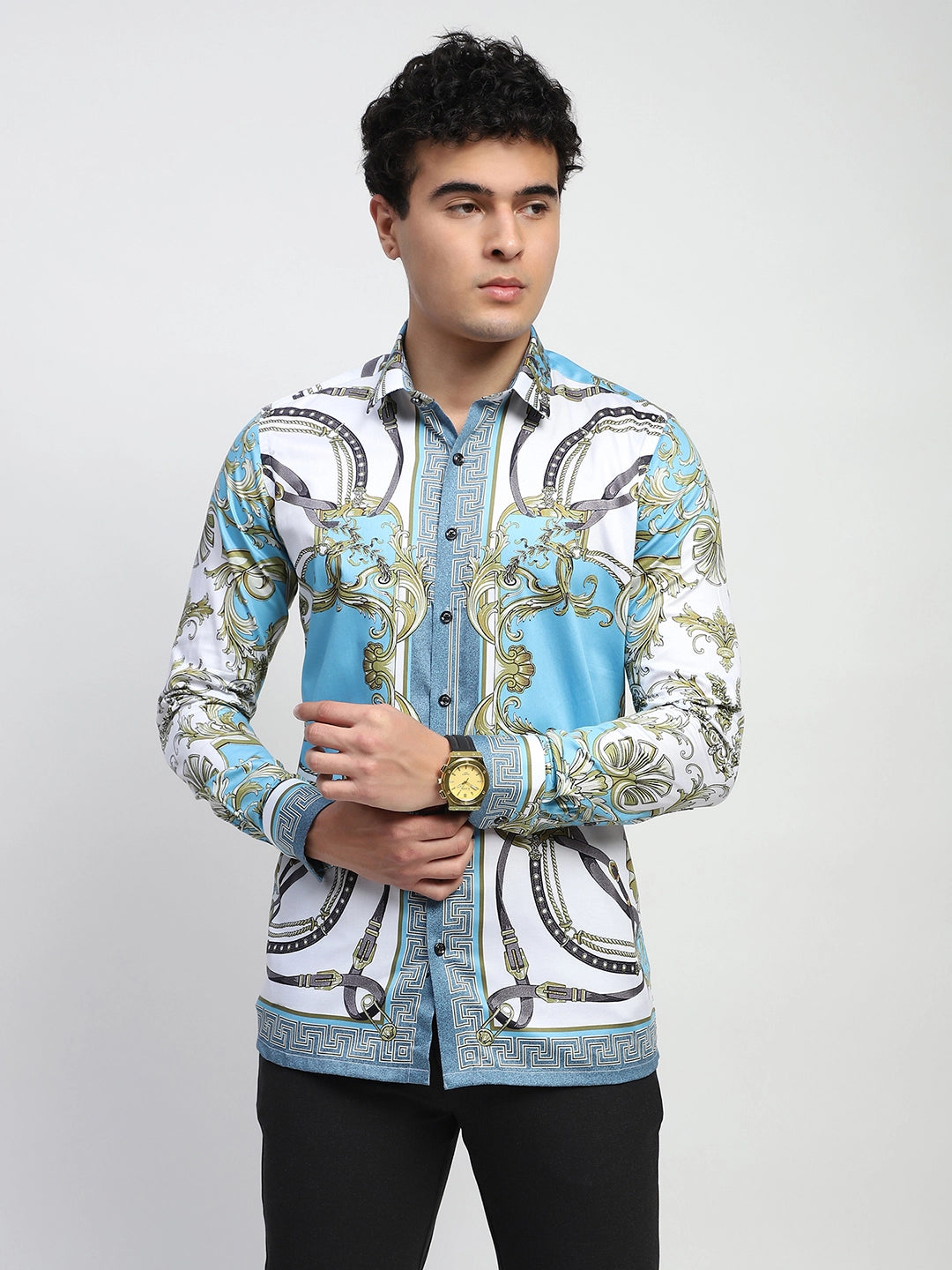 Abstract Print Cotton Regular Fit Shirt - Global Republic