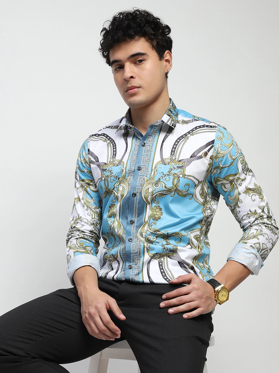 Abstract Print Cotton Regular Fit Shirt - Global Republic