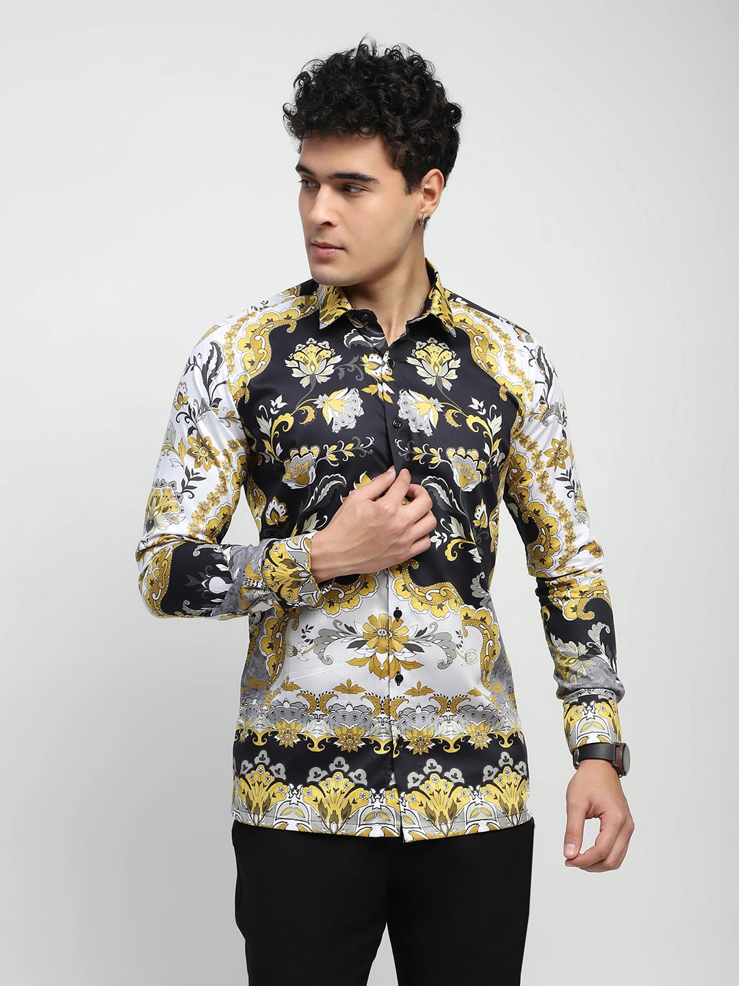 Multicolor Tropical Print Cotton Shirt - Global Republic