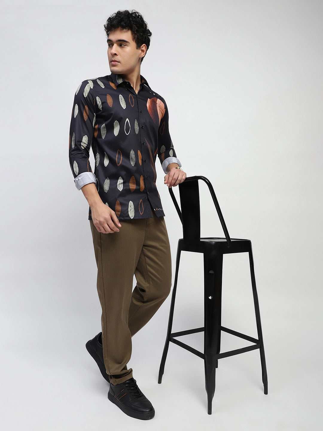 Abstract Print Cotton Shirt - Global Republic