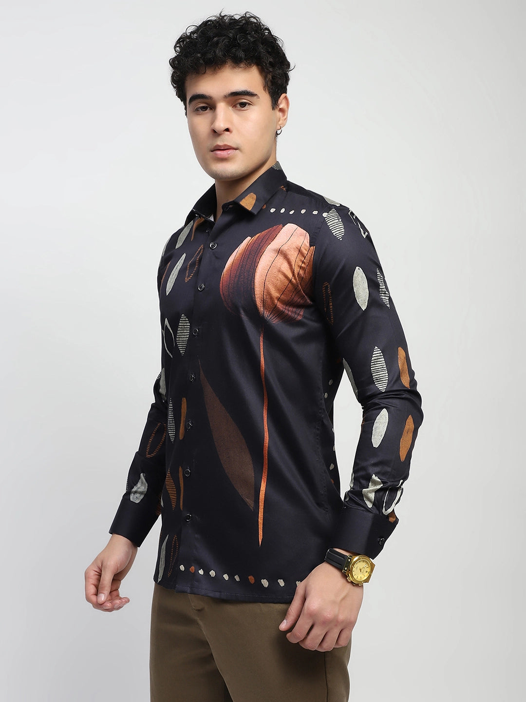 Abstract Print Cotton Shirt - Global Republic