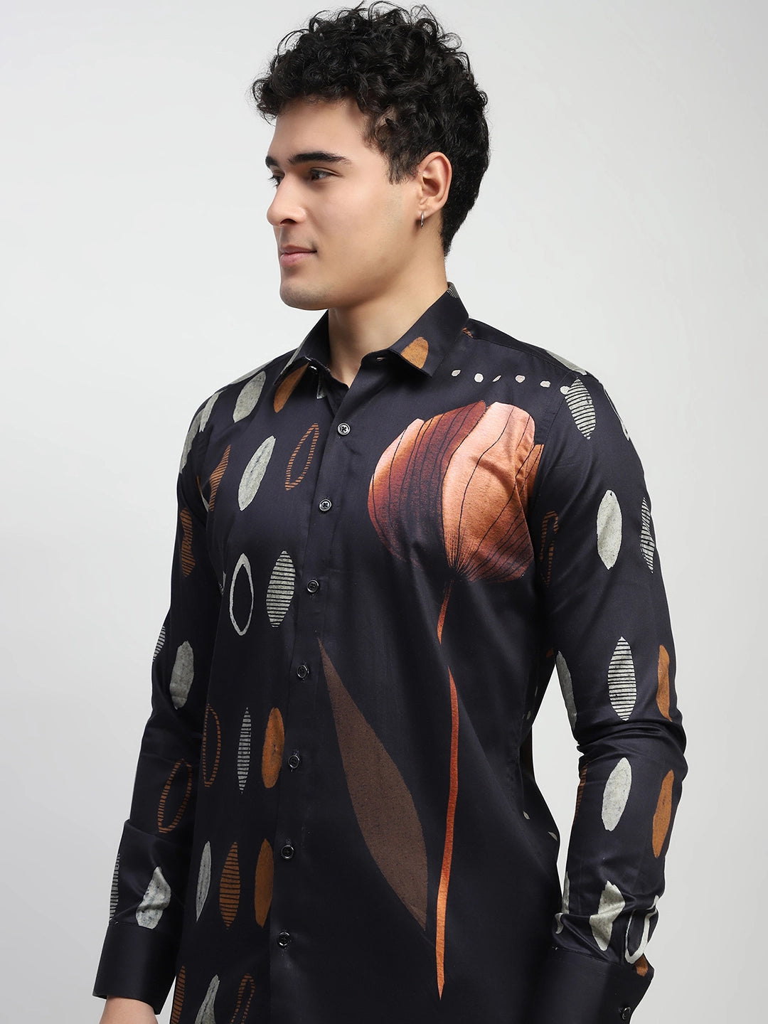 Abstract Print Cotton Shirt - Global Republic
