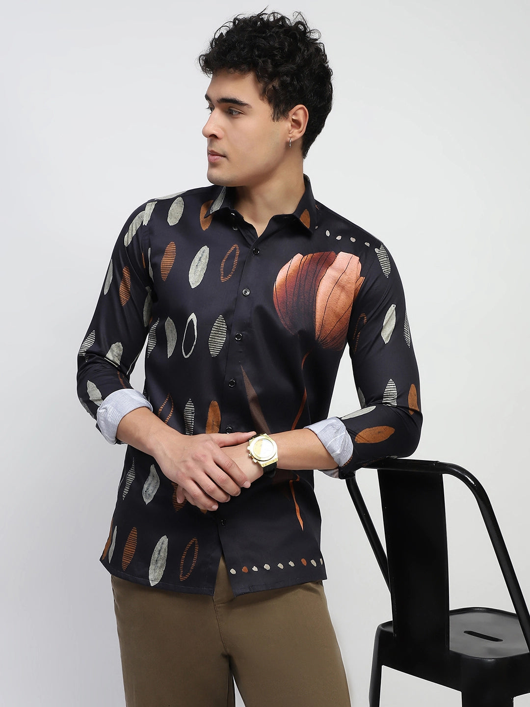 Abstract Print Cotton Shirt - Global Republic