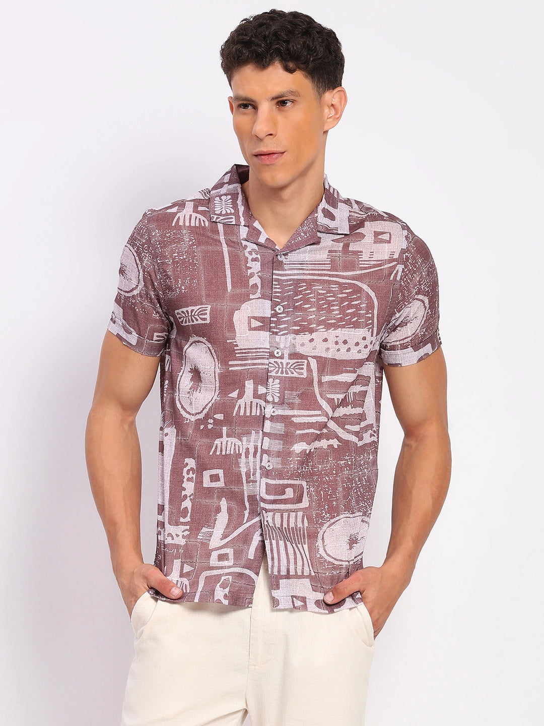 Brick Abstract Print Shirt - Global Republic