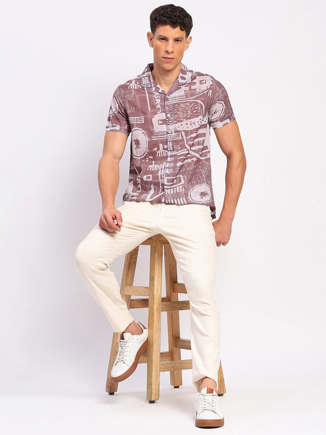 Brick Abstract Print Shirt - Global Republic