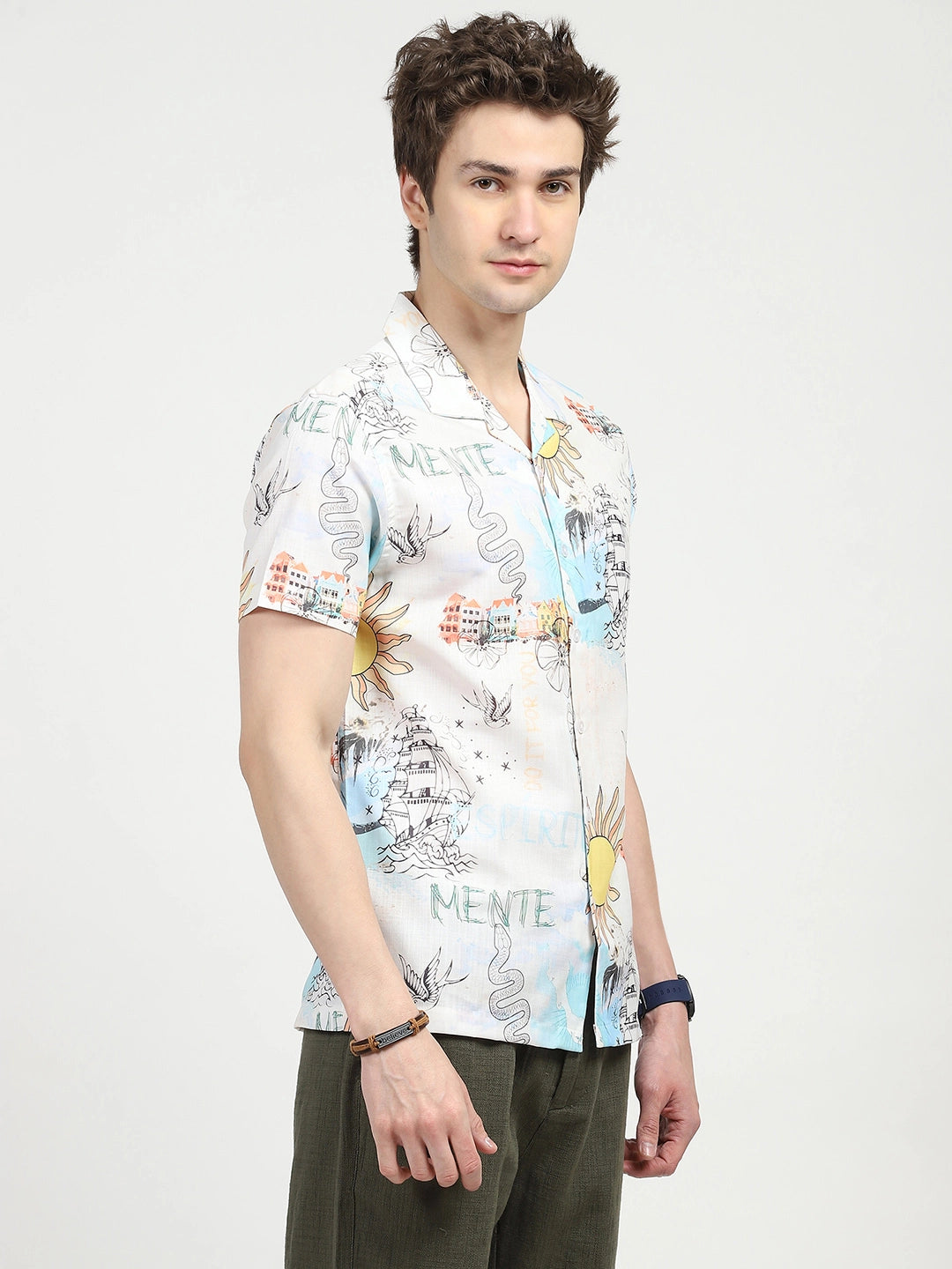 Tropical Print Cotton Shirt - Global Republic