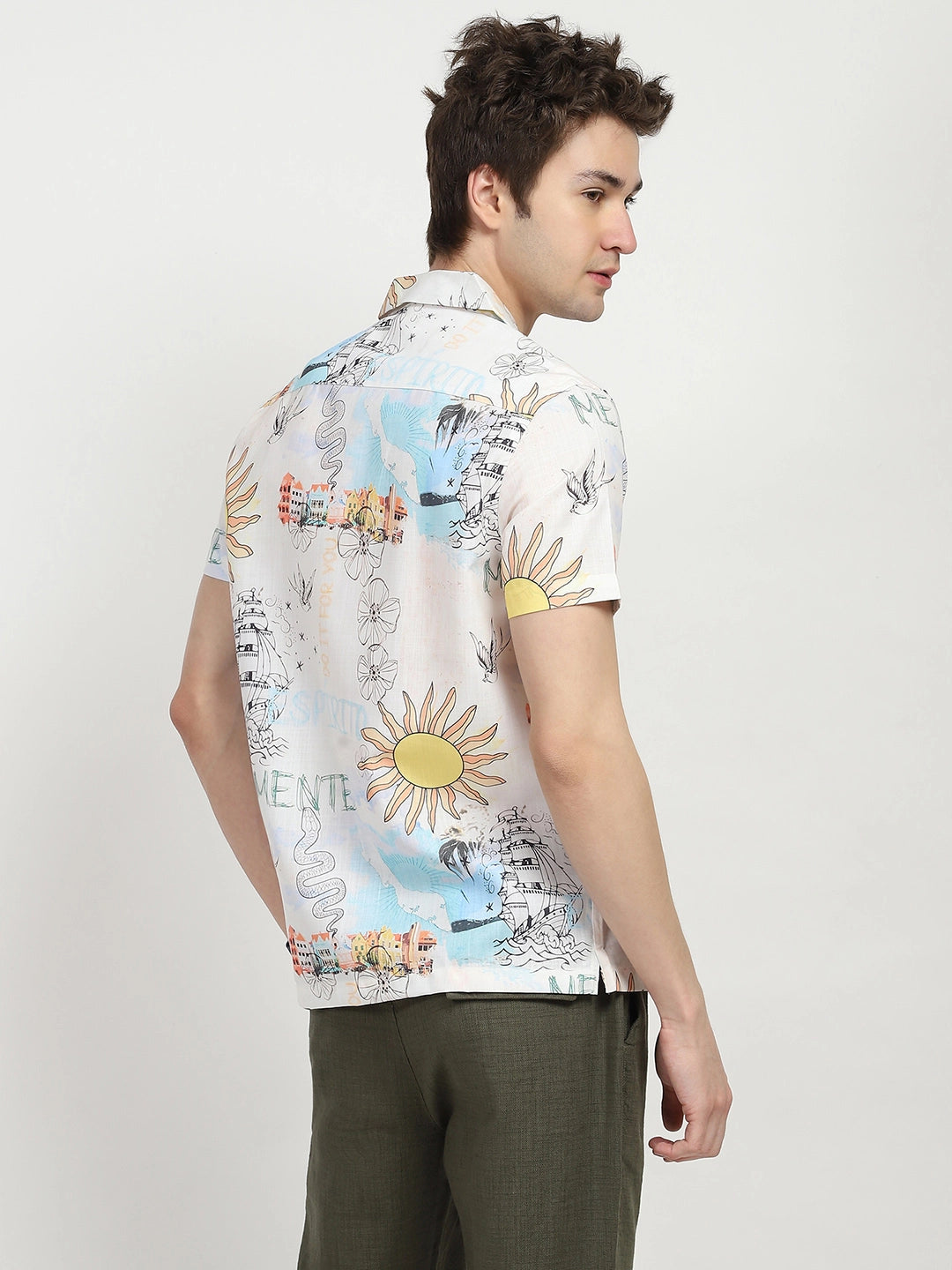 Tropical Print Cotton Shirt - Global Republic