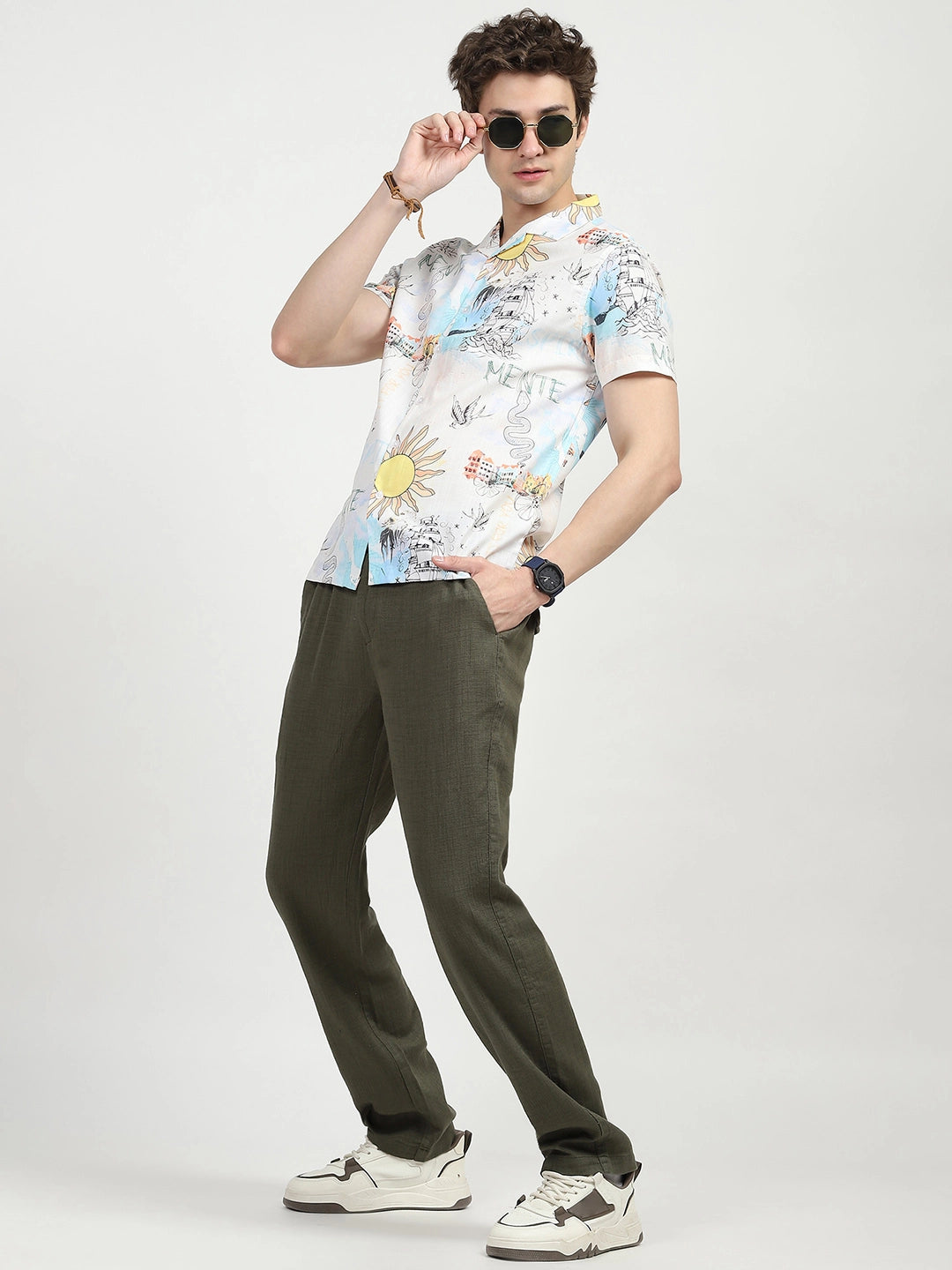 Tropical Print Cotton Shirt - Global Republic