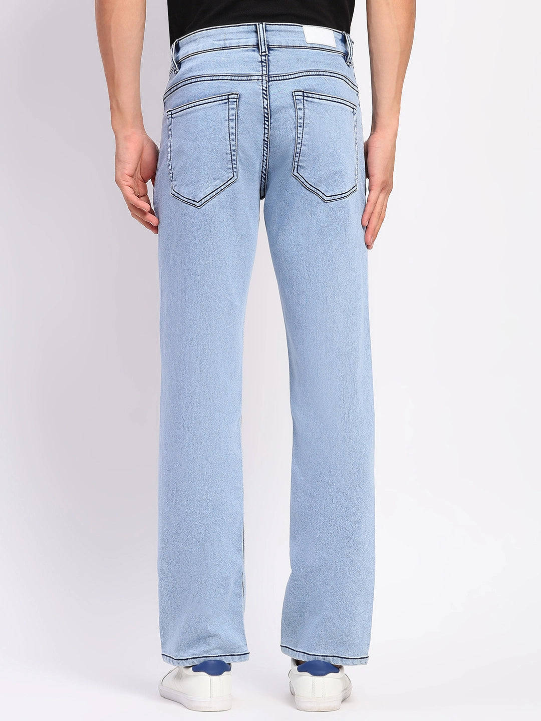 Stretchable Light Blue Cotton Blend Jeans - Global Republic