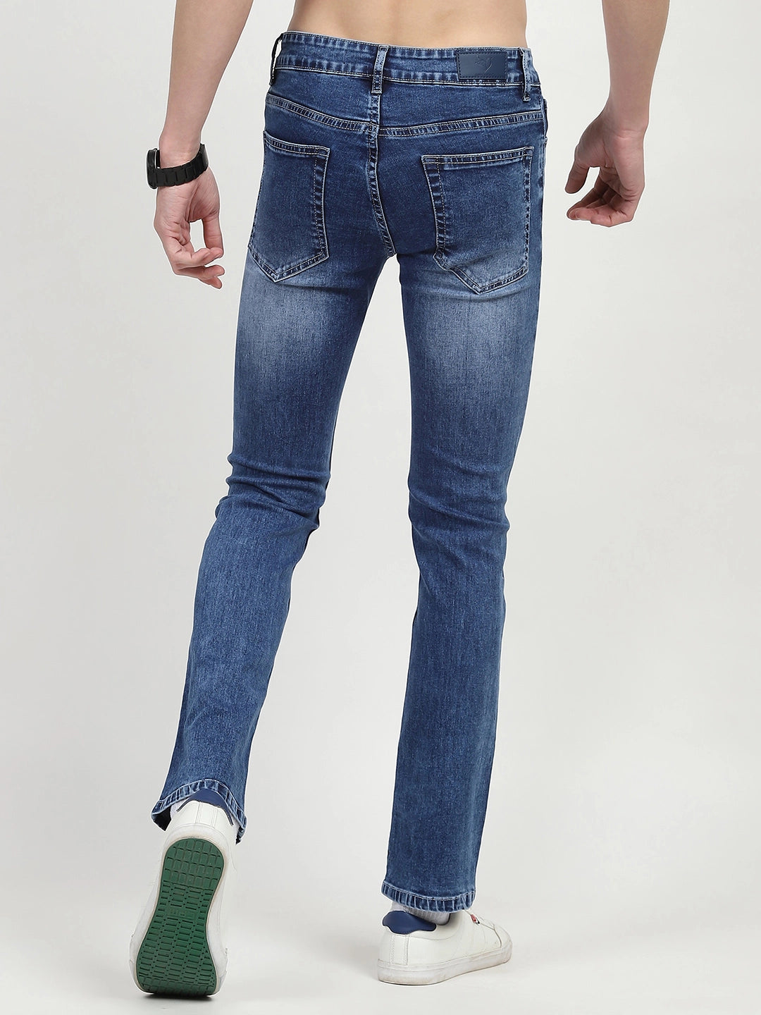 Blue Mid Rise Regular Fit Jeans - Global Republic